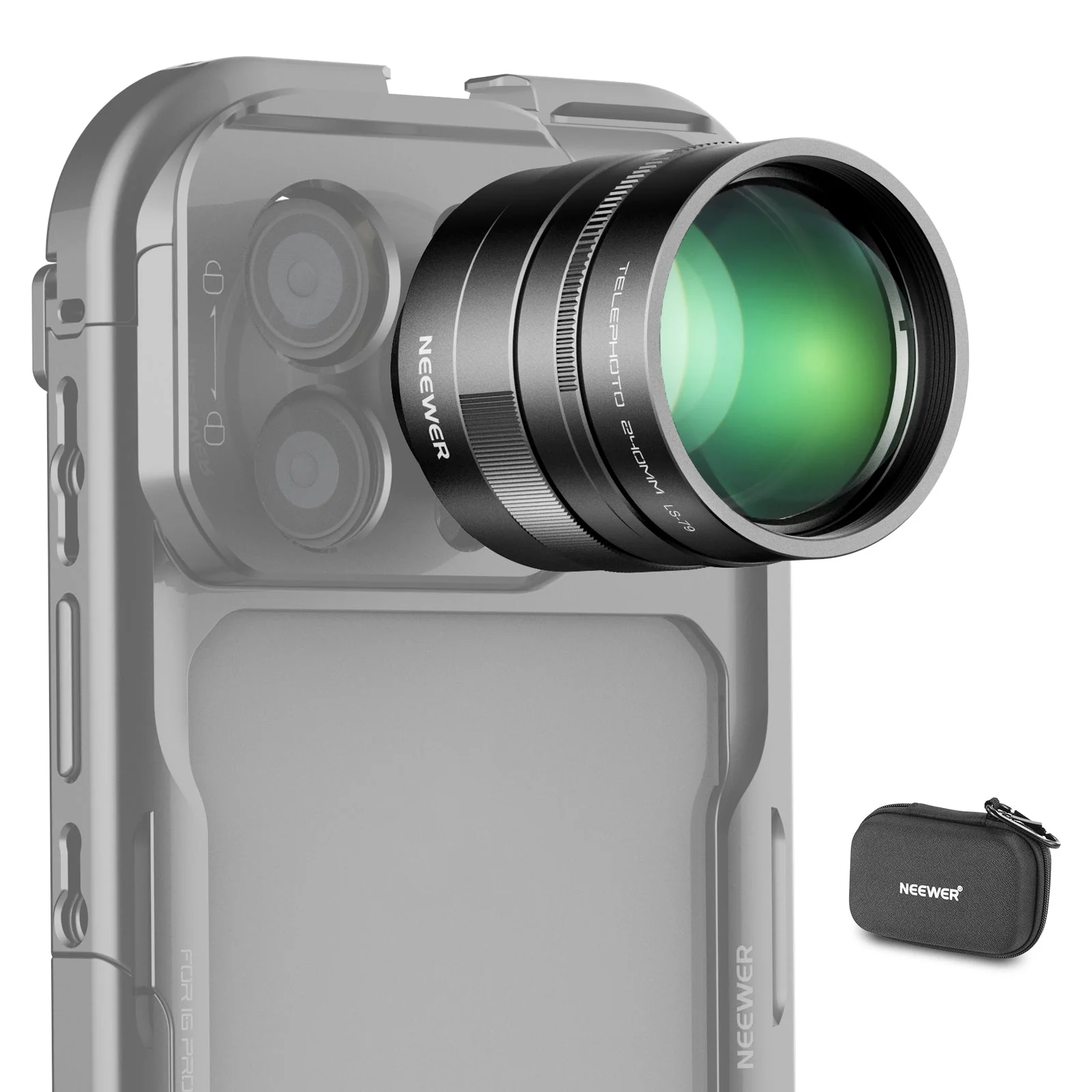 NEEWER LS-79 2X Lens Converter for Phone Telephoto Camera Lens
