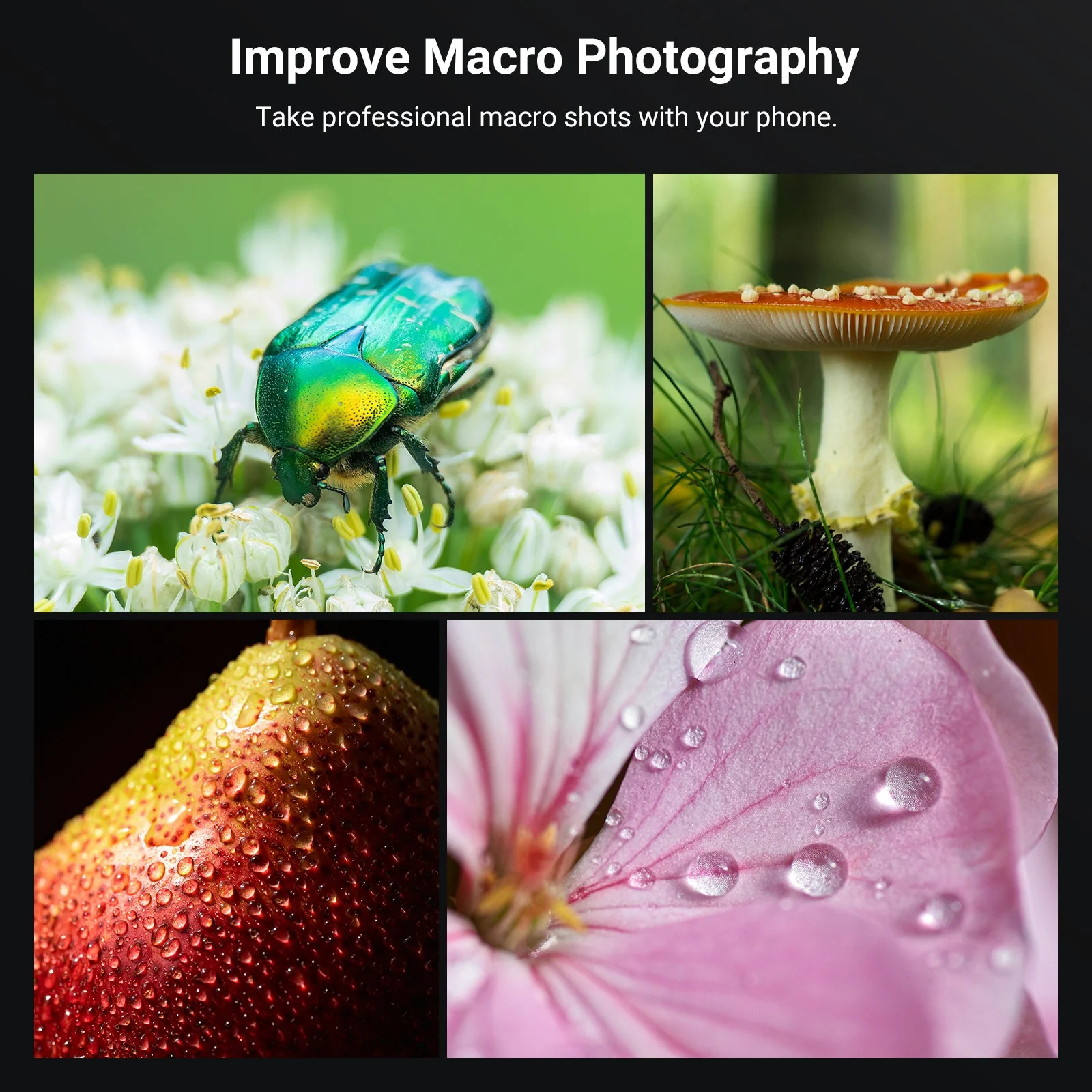 NEEWER LS-87 4 Pack Phone Macro Lens Kit - Image 9