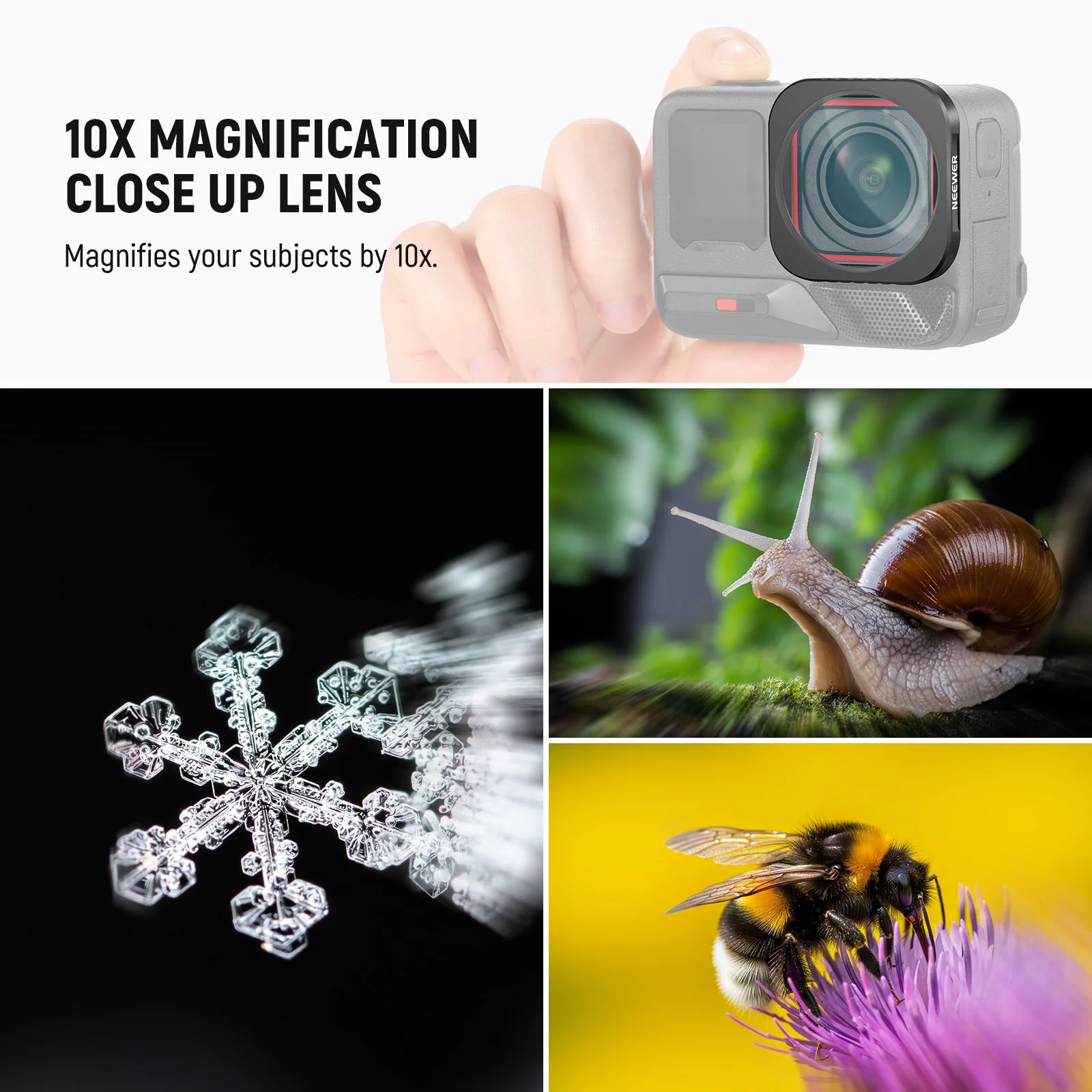 NEEWER LS-C40 10X Macro Lens For Insta360 Ace Pro/Ace Pro 2 - Image 4