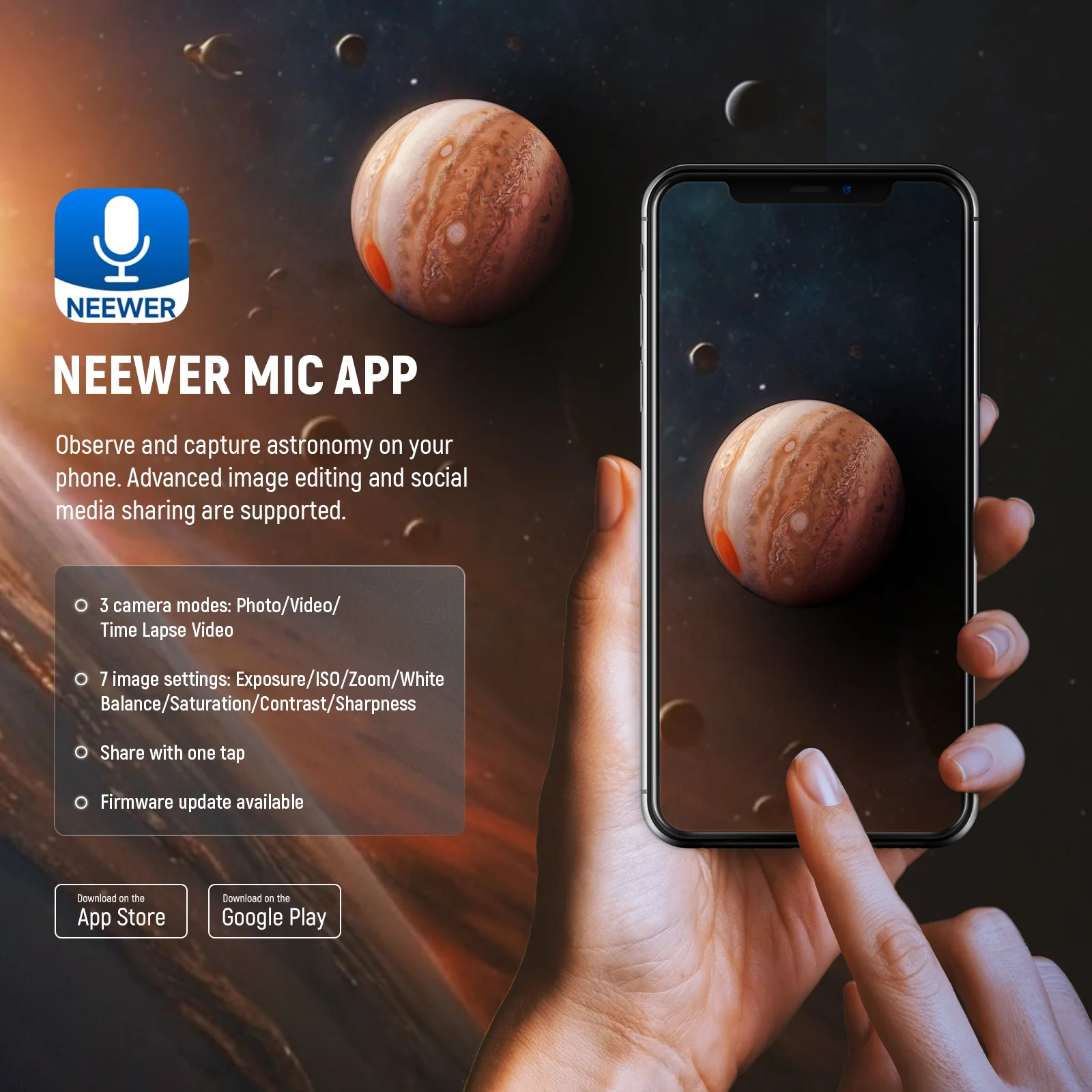 NEEWER LS-T22 1.25" Electronic Telescope Eyepiece with App Control - Image 4