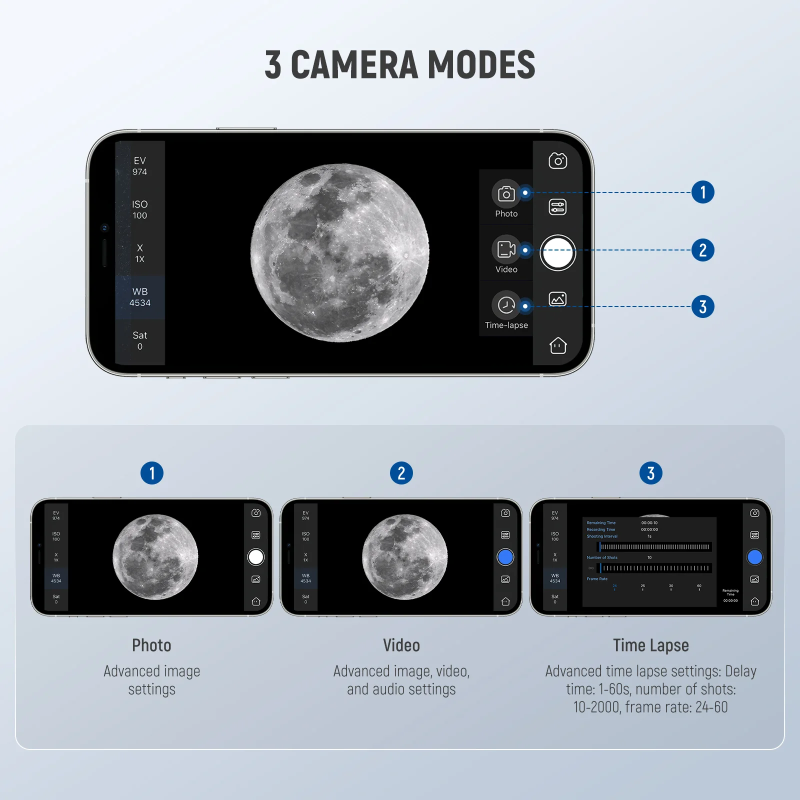 NEEWER LS-T22 1.25" Electronic Telescope Eyepiece with App Control - Image 6