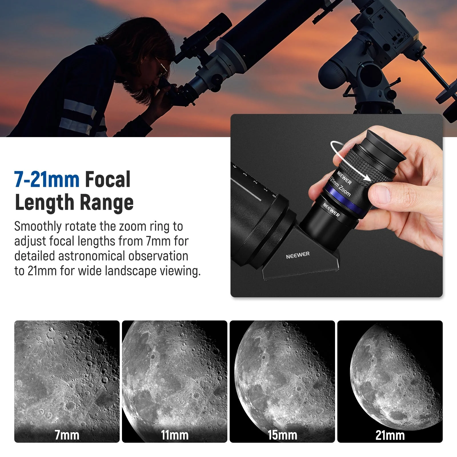 NEEWER LS-T22 Zoom Telescope Eyepiece - Image 3