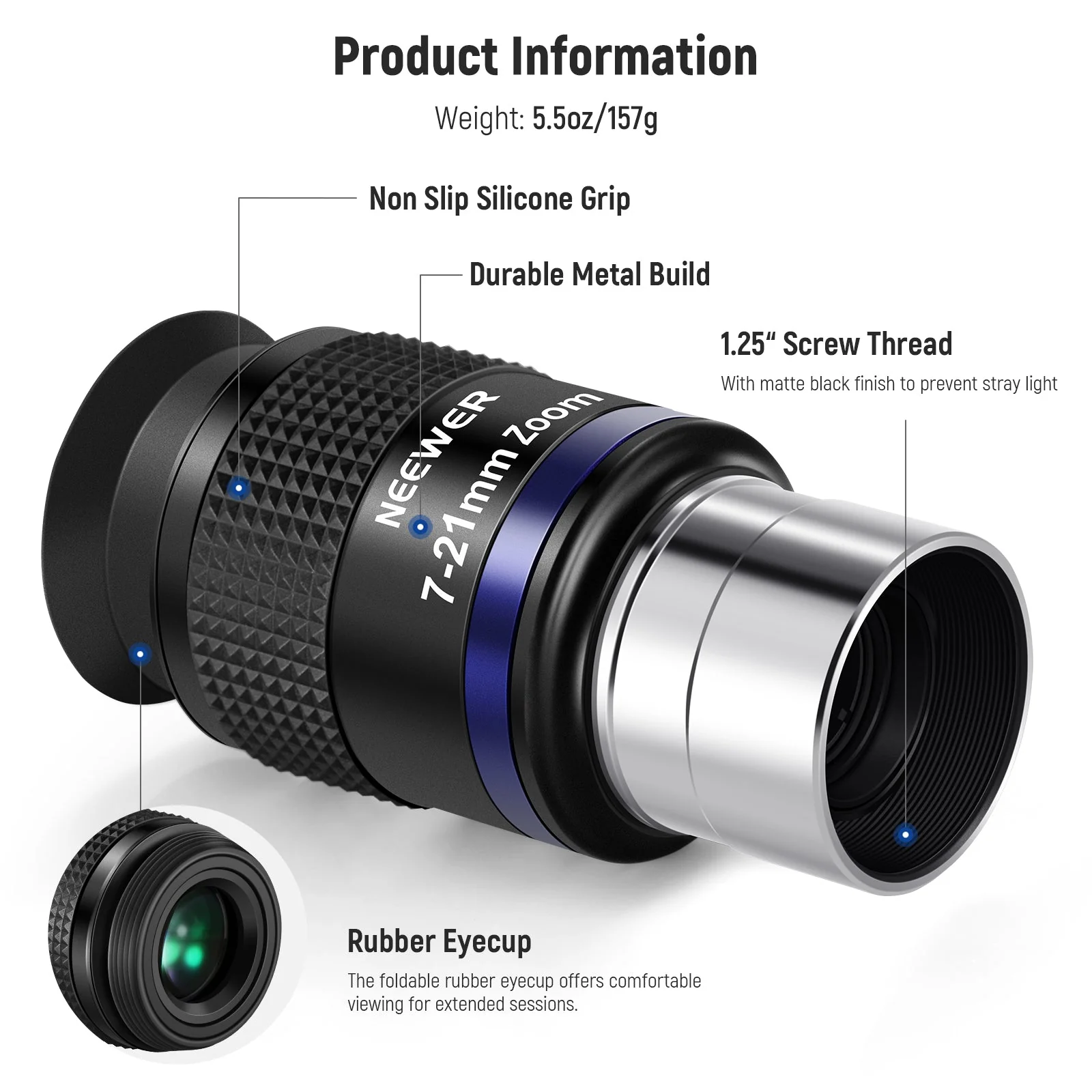 NEEWER LS-T22 Zoom Telescope Eyepiece - Image 7