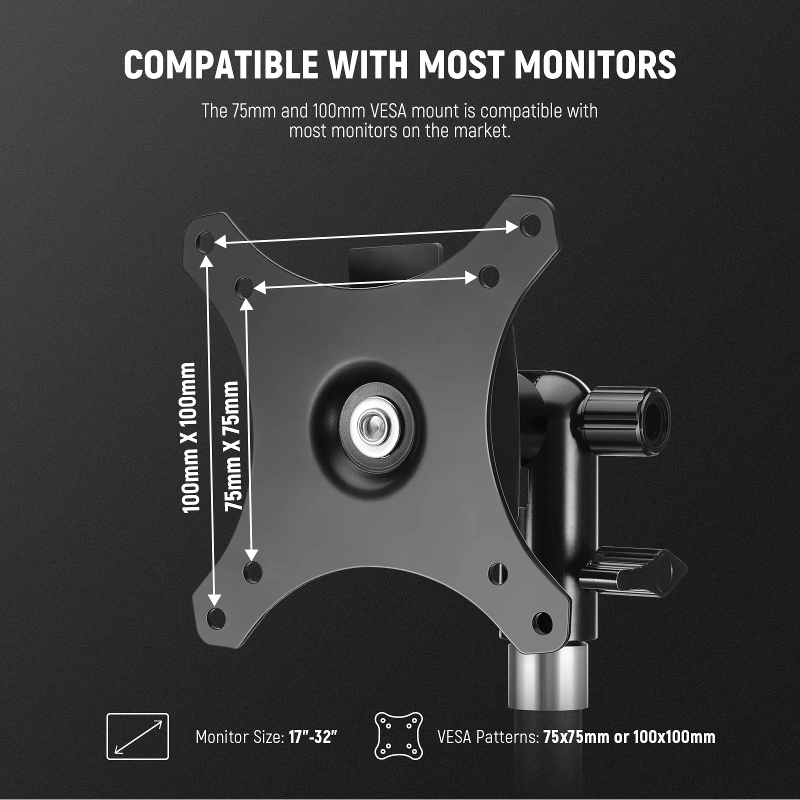 NEEWER MA010 Monitor Mount Adapter with Quick Release VESA Mount - Image 3