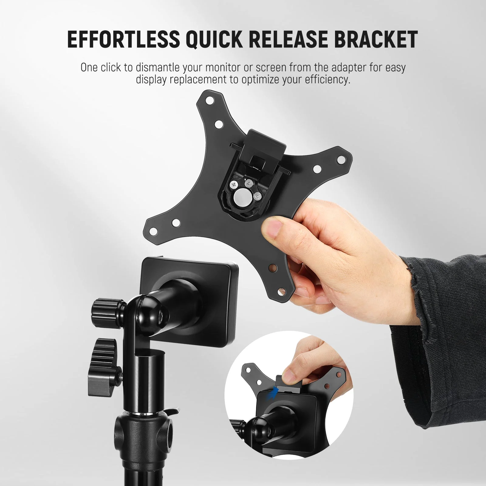 NEEWER MA010 Monitor Mount Adapter with Quick Release VESA Mount - Image 4