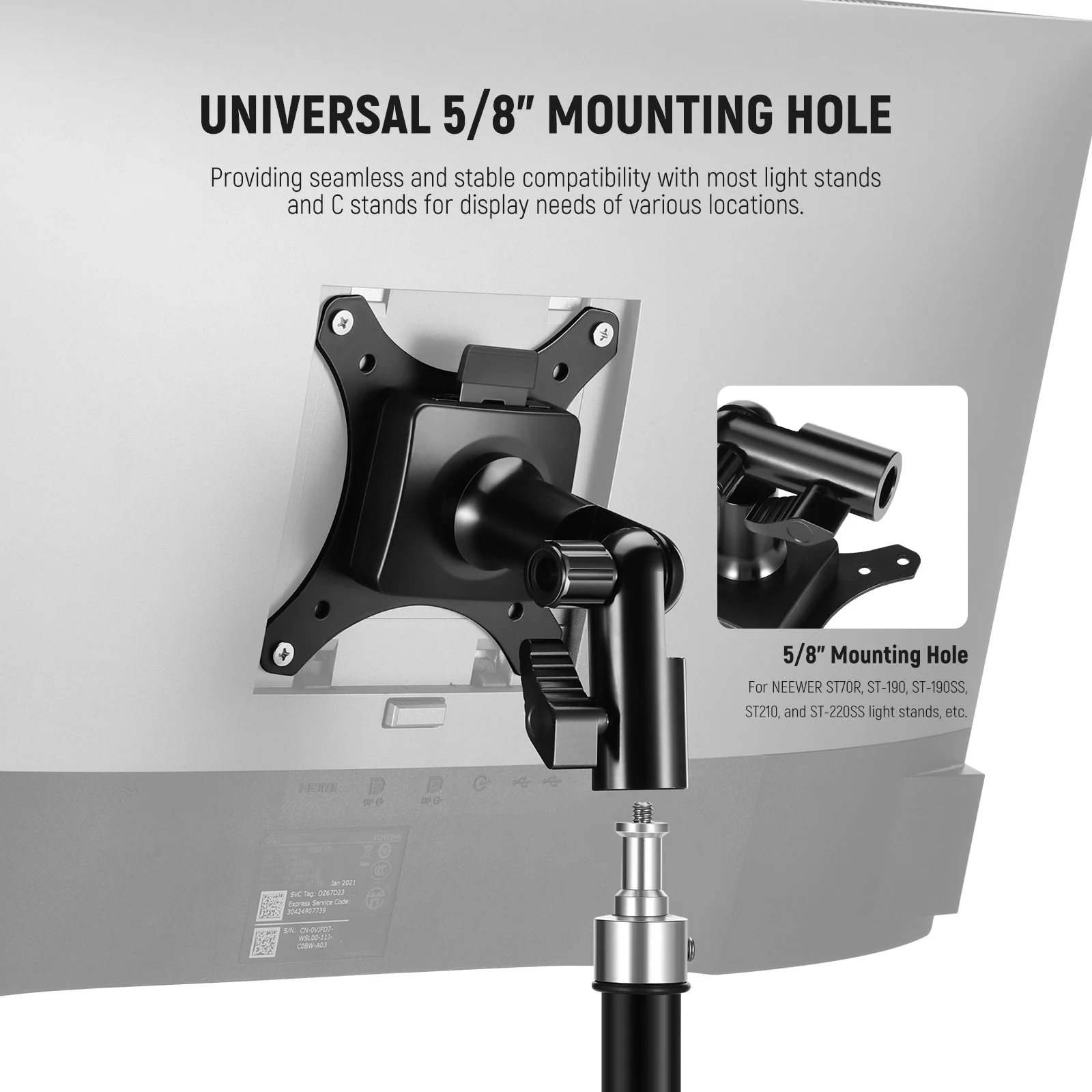 NEEWER MA010 Monitor Mount Adapter with Quick Release VESA Mount - Image 6