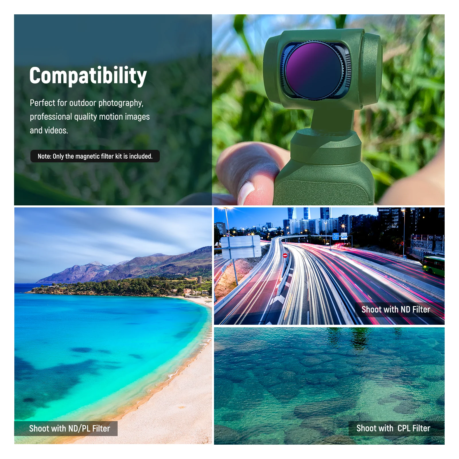 NEEWER Magnetic Lens Filter Kit Compatible with DJI Osmo Pocket Camera - Image 9