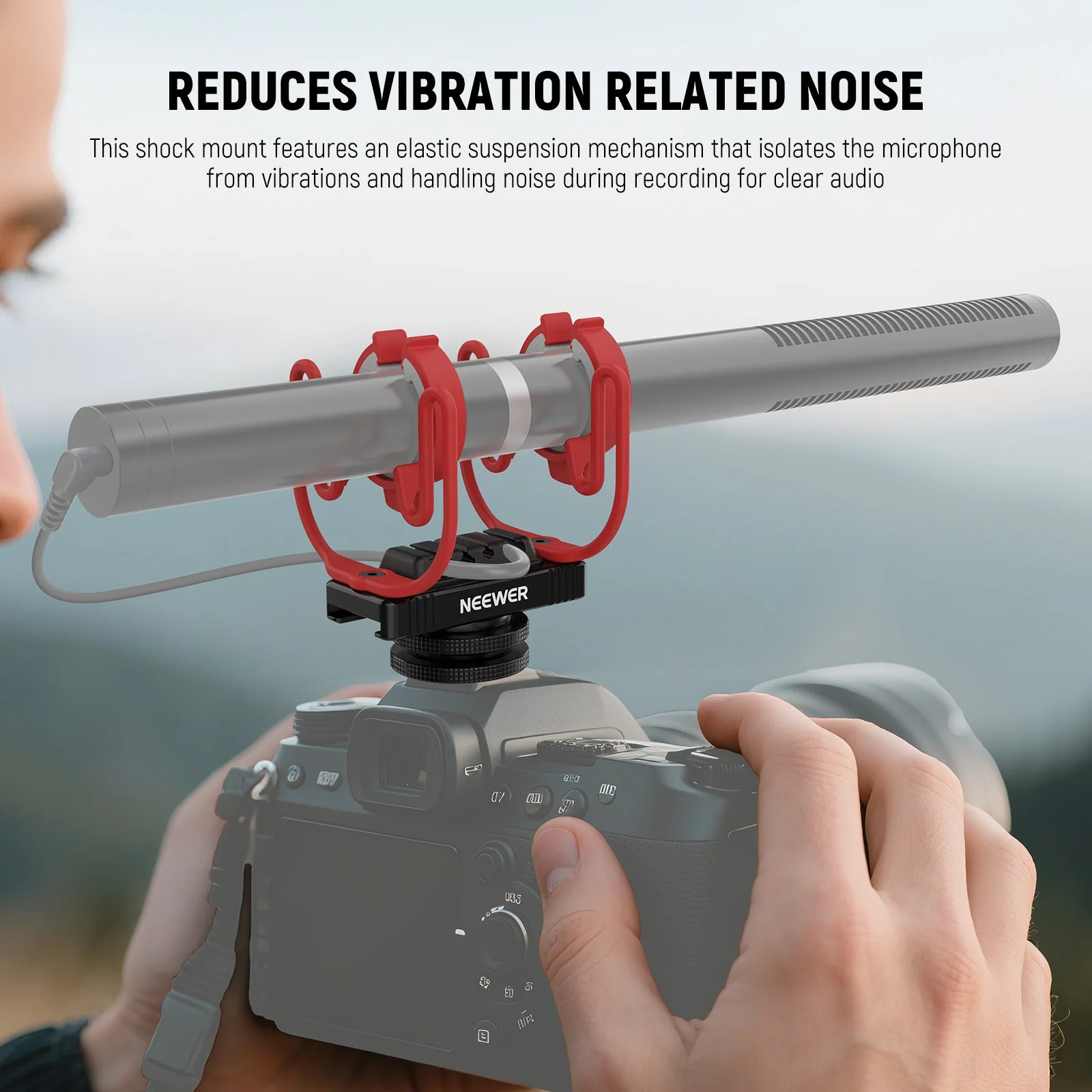 NEEWER MH1 Microphone Shock Mount with Cold Shoe - Image 2