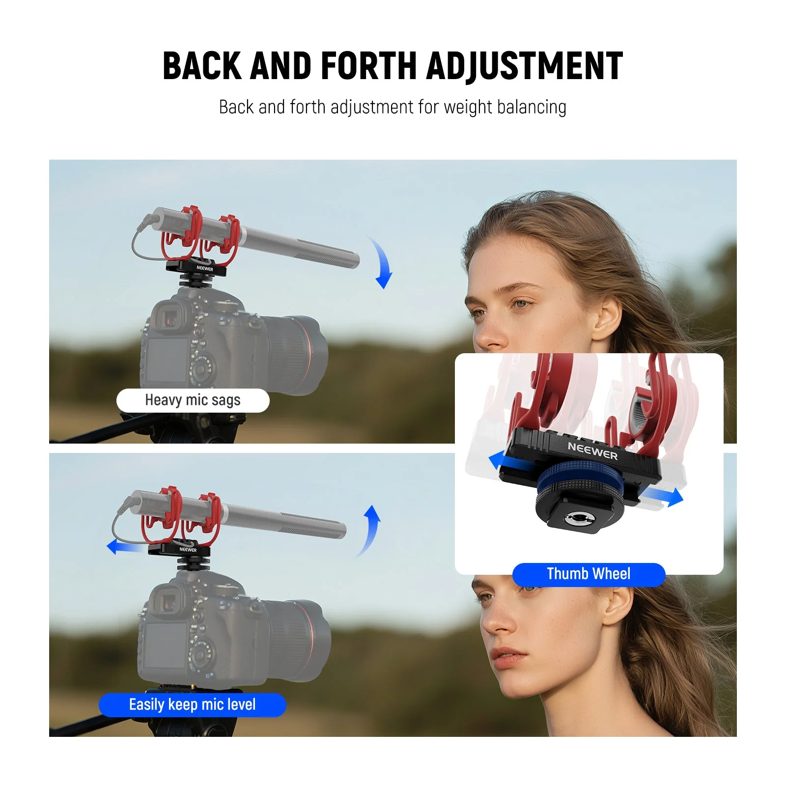 NEEWER MH1 Microphone Shock Mount with Cold Shoe - Image 4