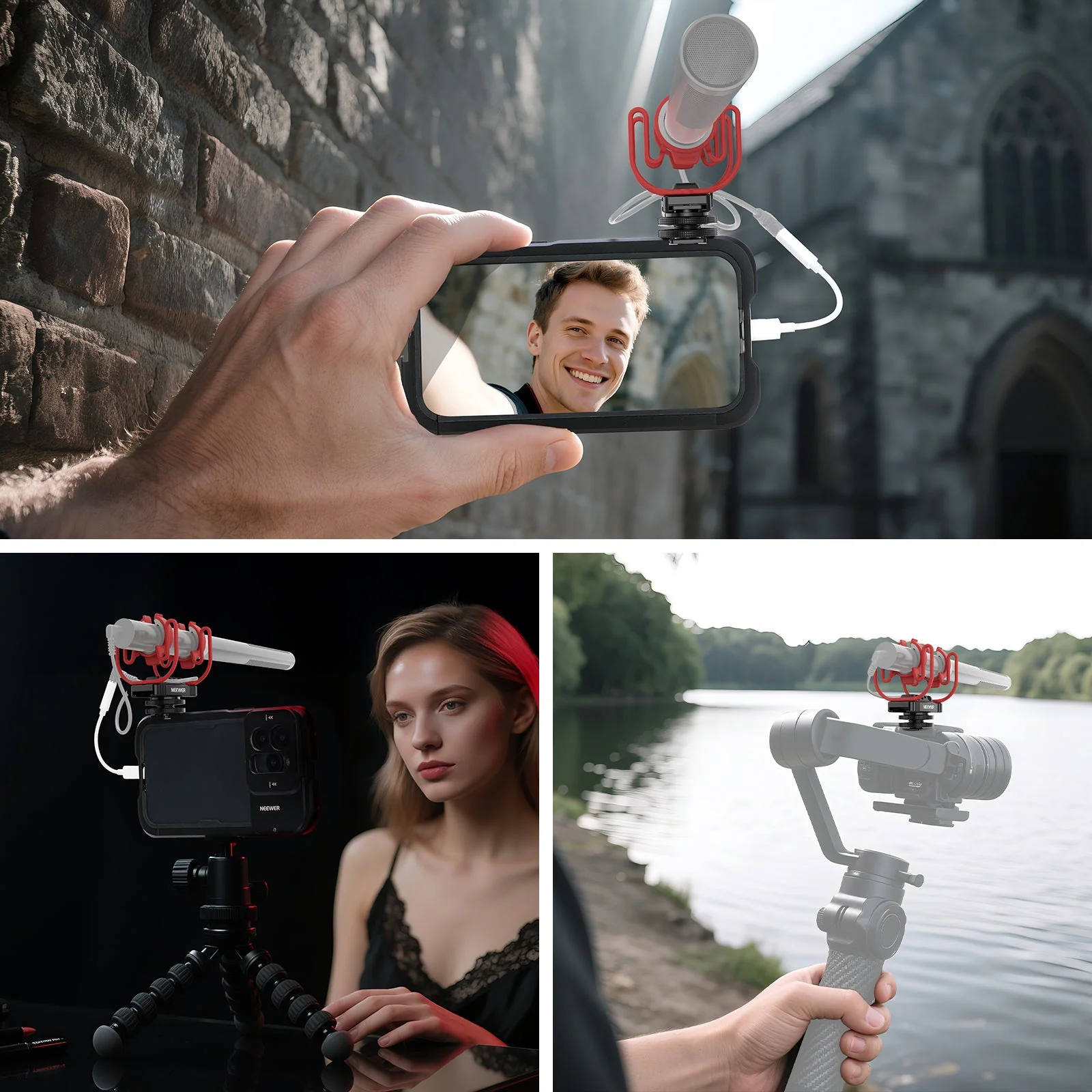 NEEWER MH1 Microphone Shock Mount with Cold Shoe - Image 6