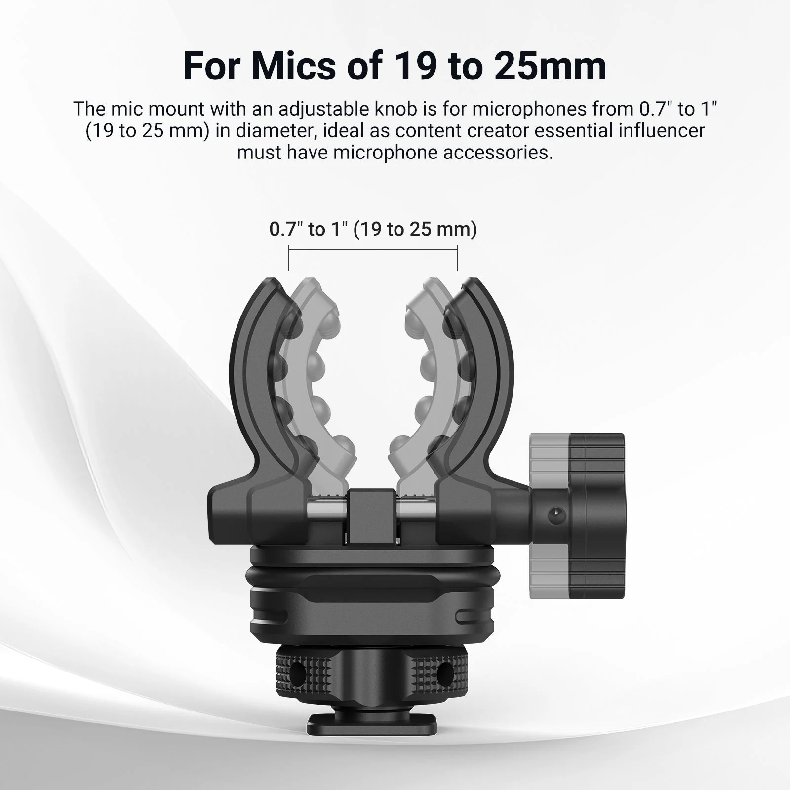NEEWER MH3 Microphone Holder with Cold Shoe Adapter - Image 3