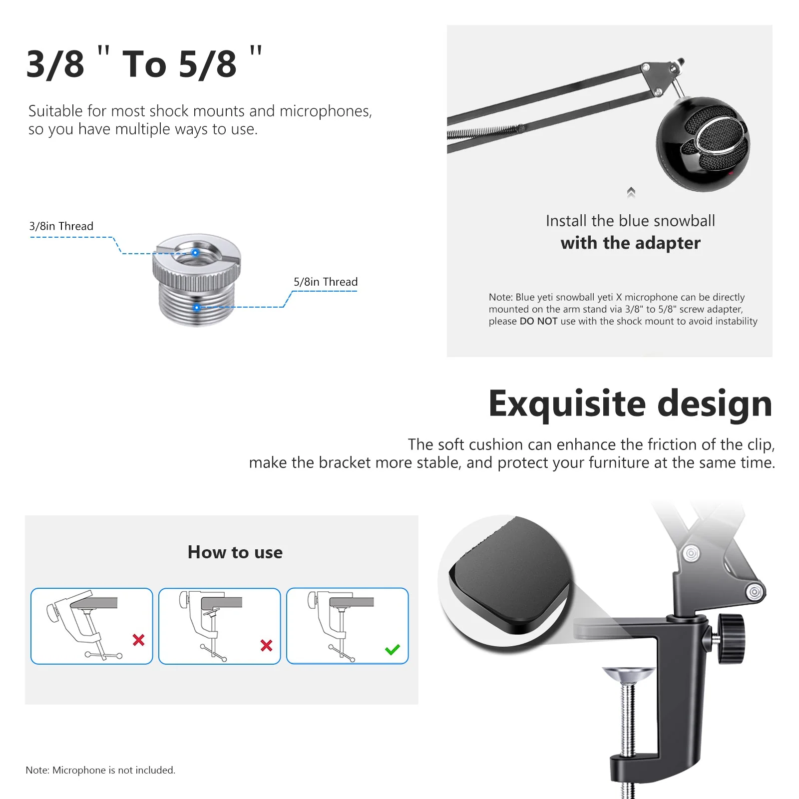NEEWER NW-35 Microphone Stand Boom Suspension Scissor Stand - Image 5