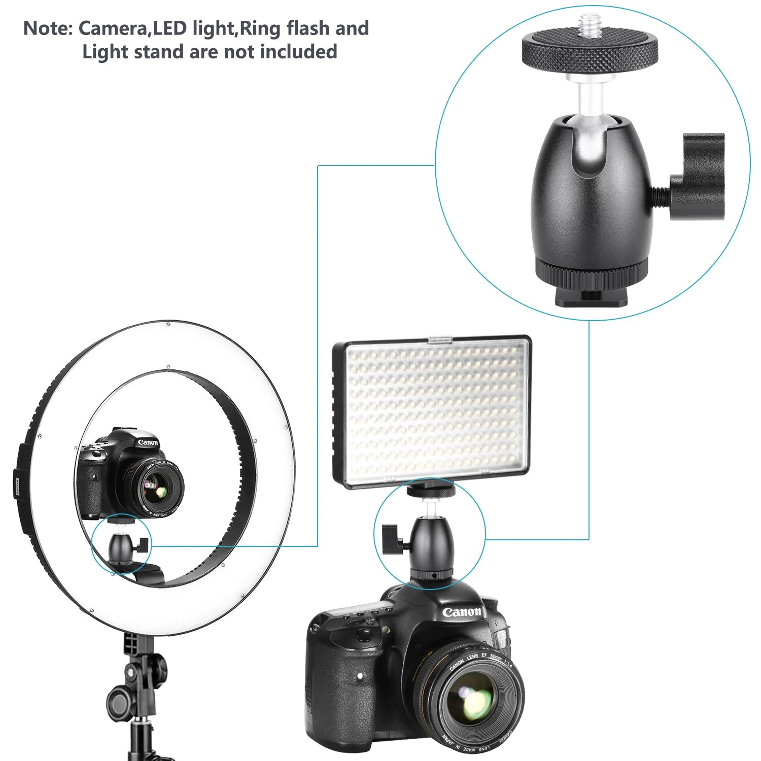 NEEWER GM-HS Hot Shoe Cradle Head - Image 3