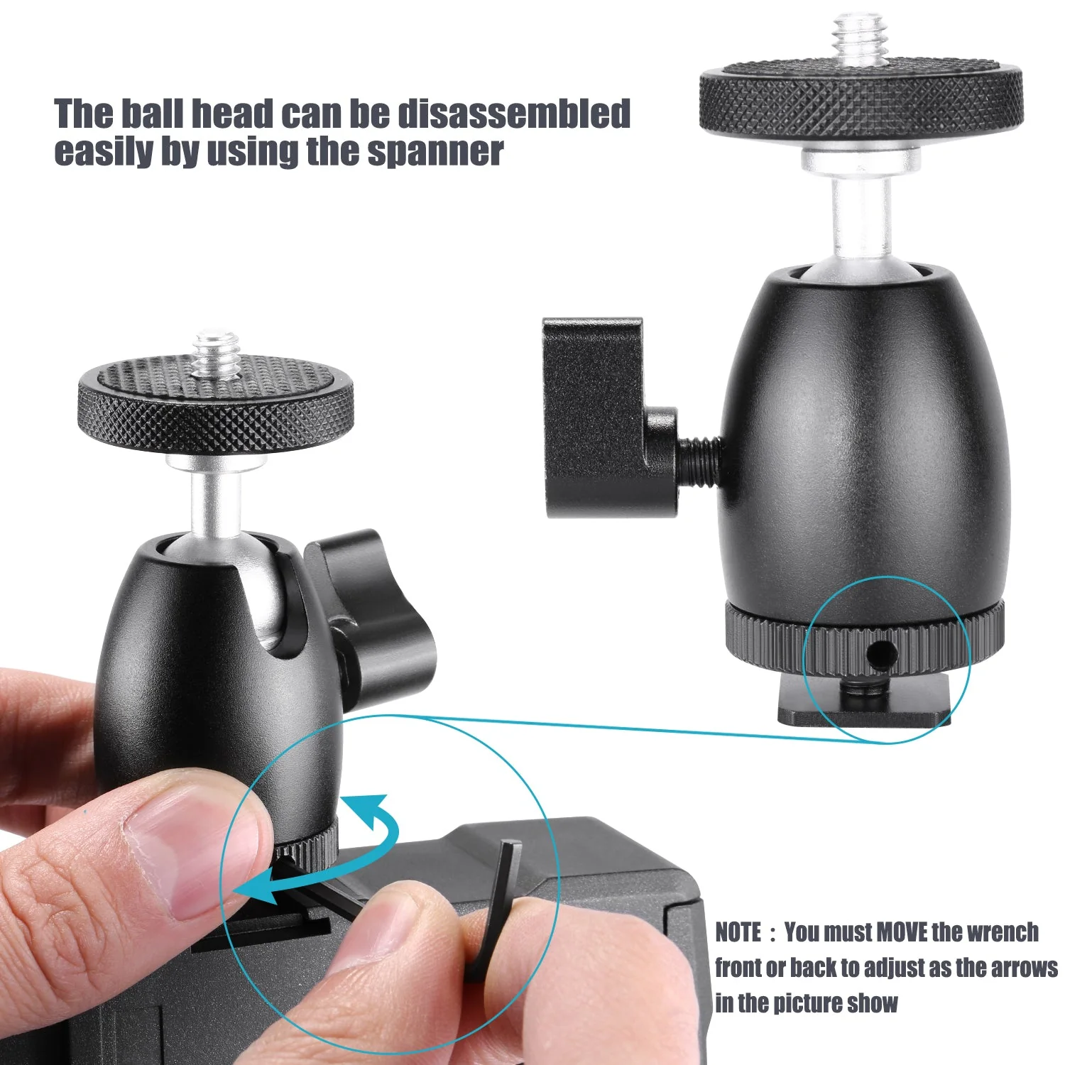 NEEWER GM-HS Hot Shoe Cradle Head - Image 6
