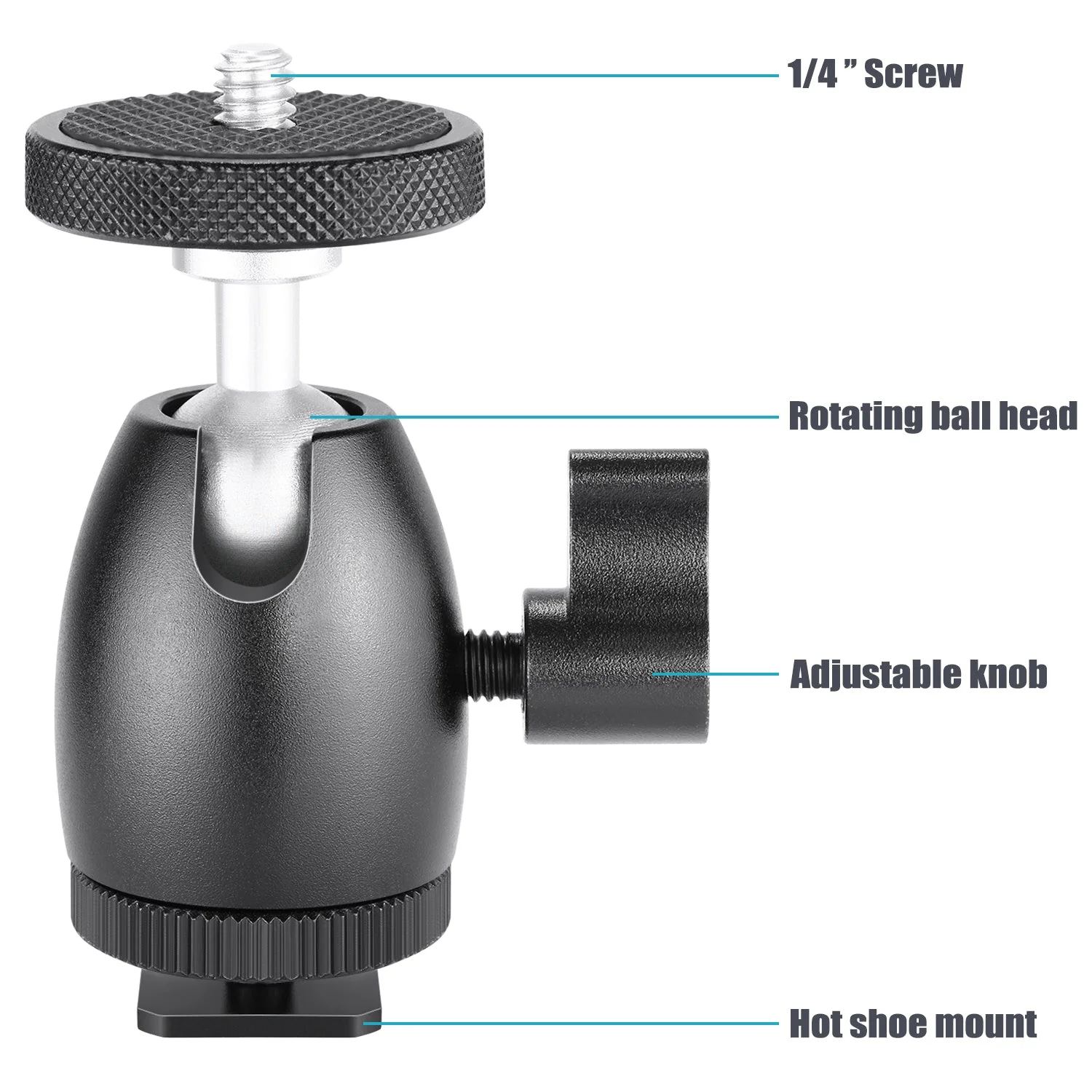 NEEWER GM-HS Hot Shoe Cradle Head - Image 8