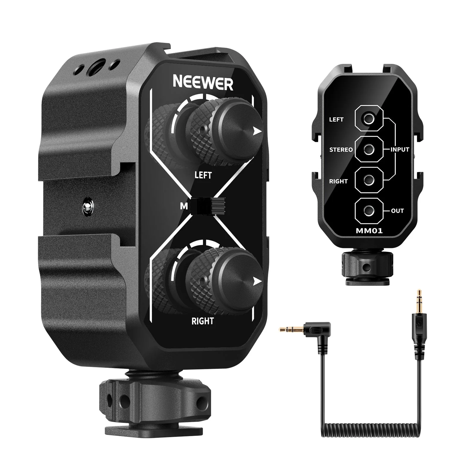 NEEWER MM01/MM02 Dual Channel Audio Mixer for Camera & Microphone