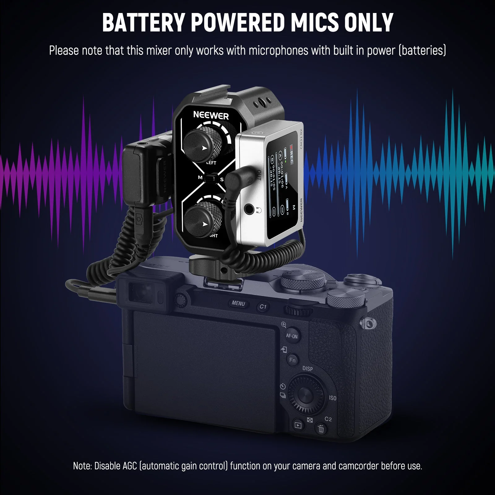 NEEWER MM01/MM02 Dual Channel Audio Mixer for Camera & Microphone - Image 5