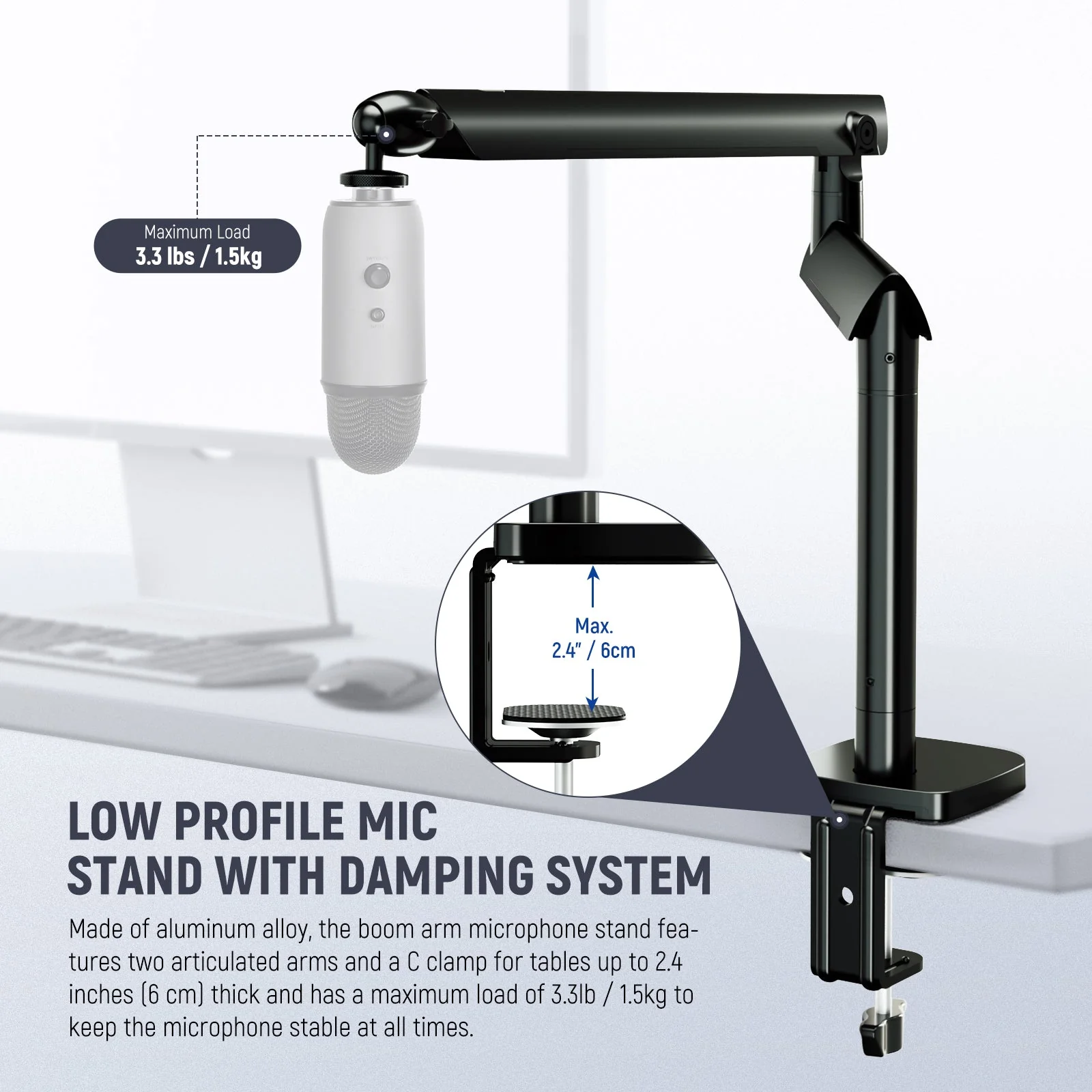 NEEWER MS007 Low Profile Mic Stand - Image 2