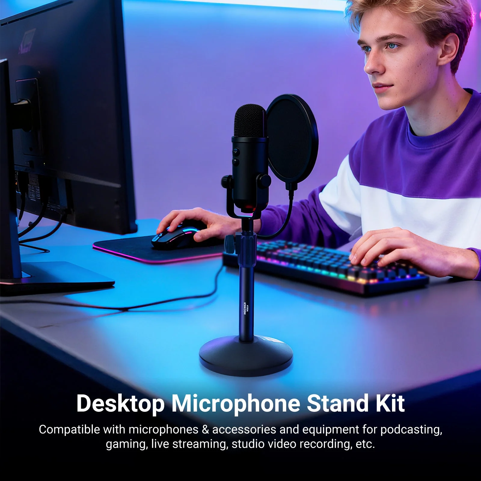 NEEWER MS014 Desk Microphone Stand - Image 2