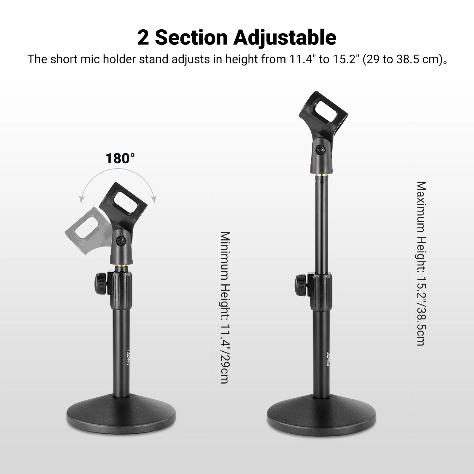 NEEWER MS015 Desktop Microphone Stand - Image 2