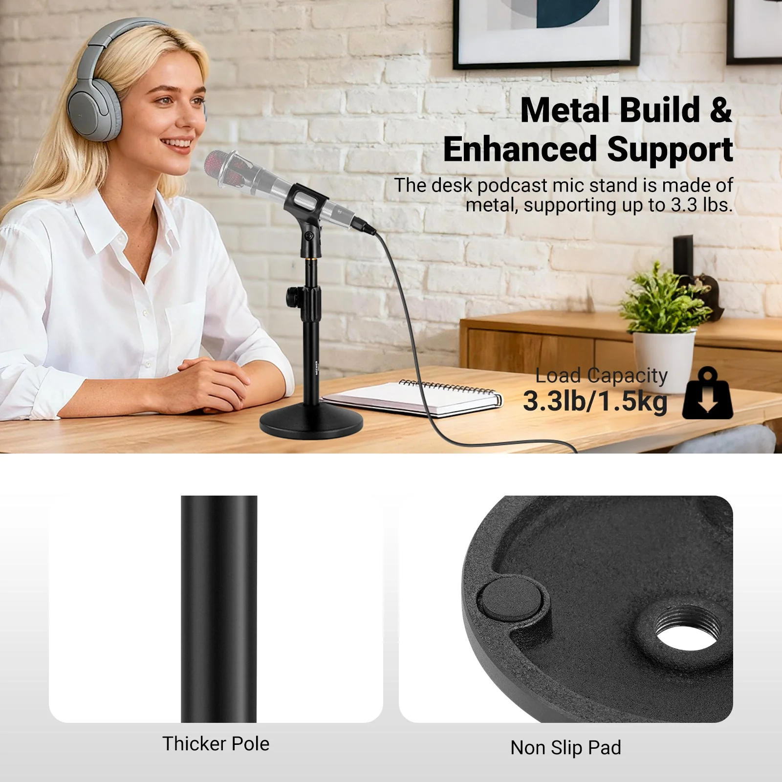 NEEWER MS015 Desktop Microphone Stand - Image 3