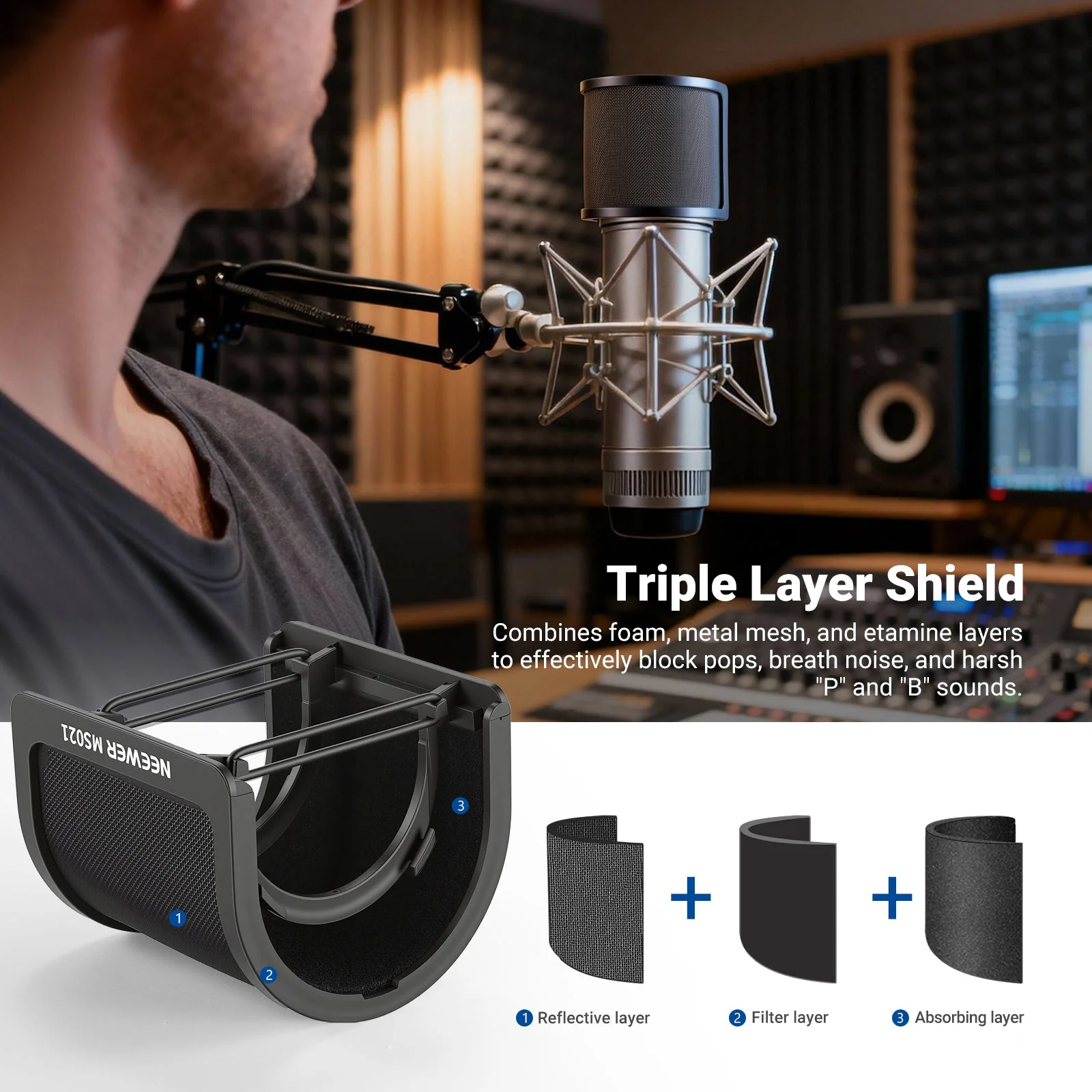NEEWER MS020/MS021 Microphone Pop Filter - Image 9