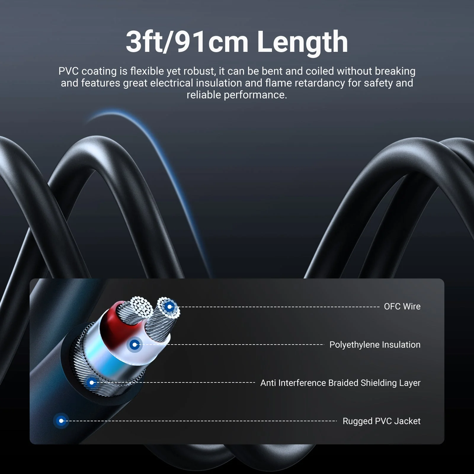 NEEWER MS025 6.35mm 1/4 Inch TRS to XLR Female Cable - Image 4