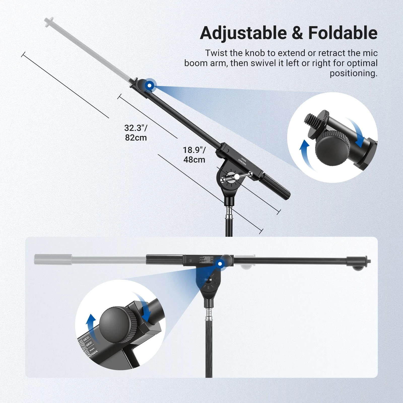 NEEWER MS041 Boom Arm for Mic Stand - Image 2