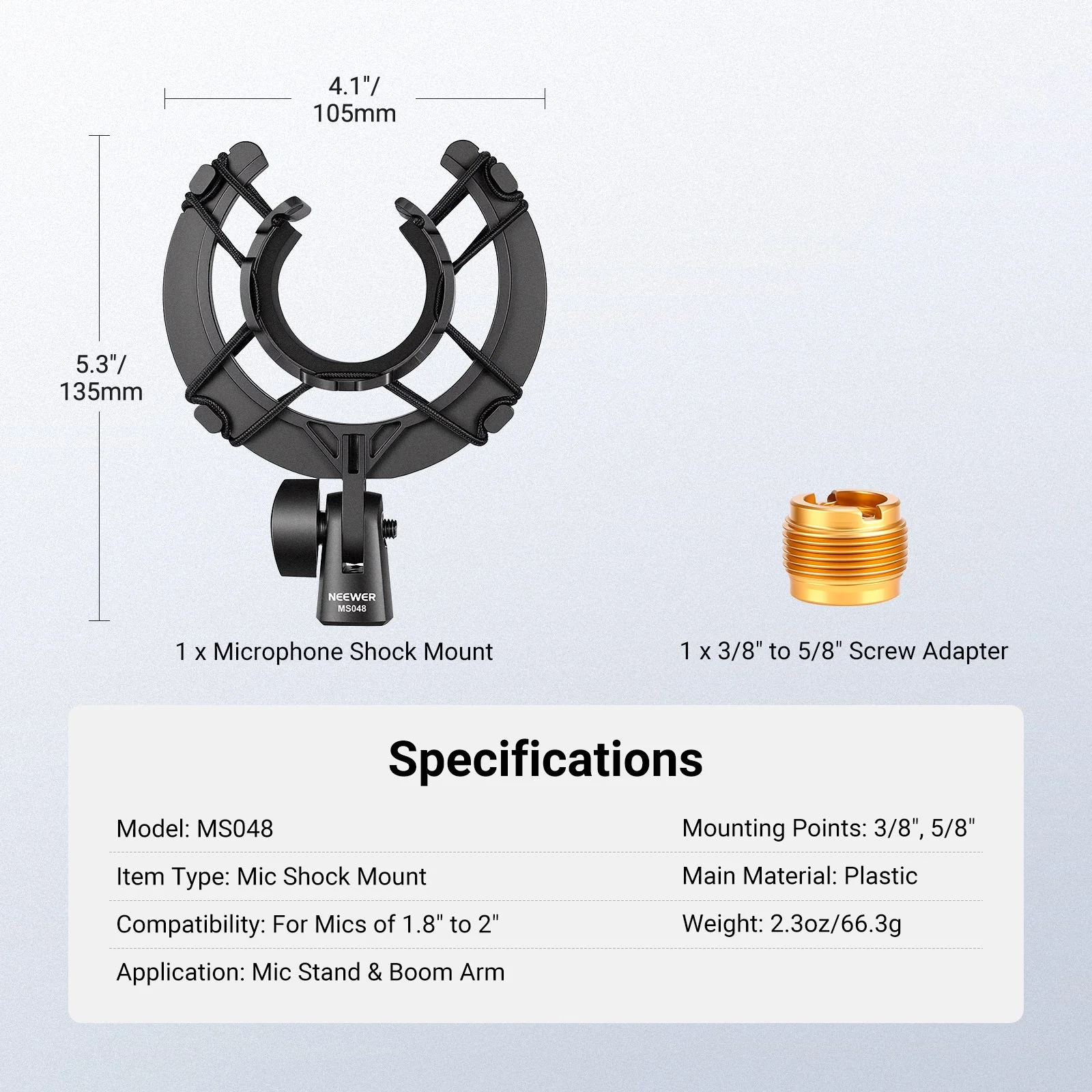 NEEWER MS043/MS048 Microphone Shock Mount - Image 14