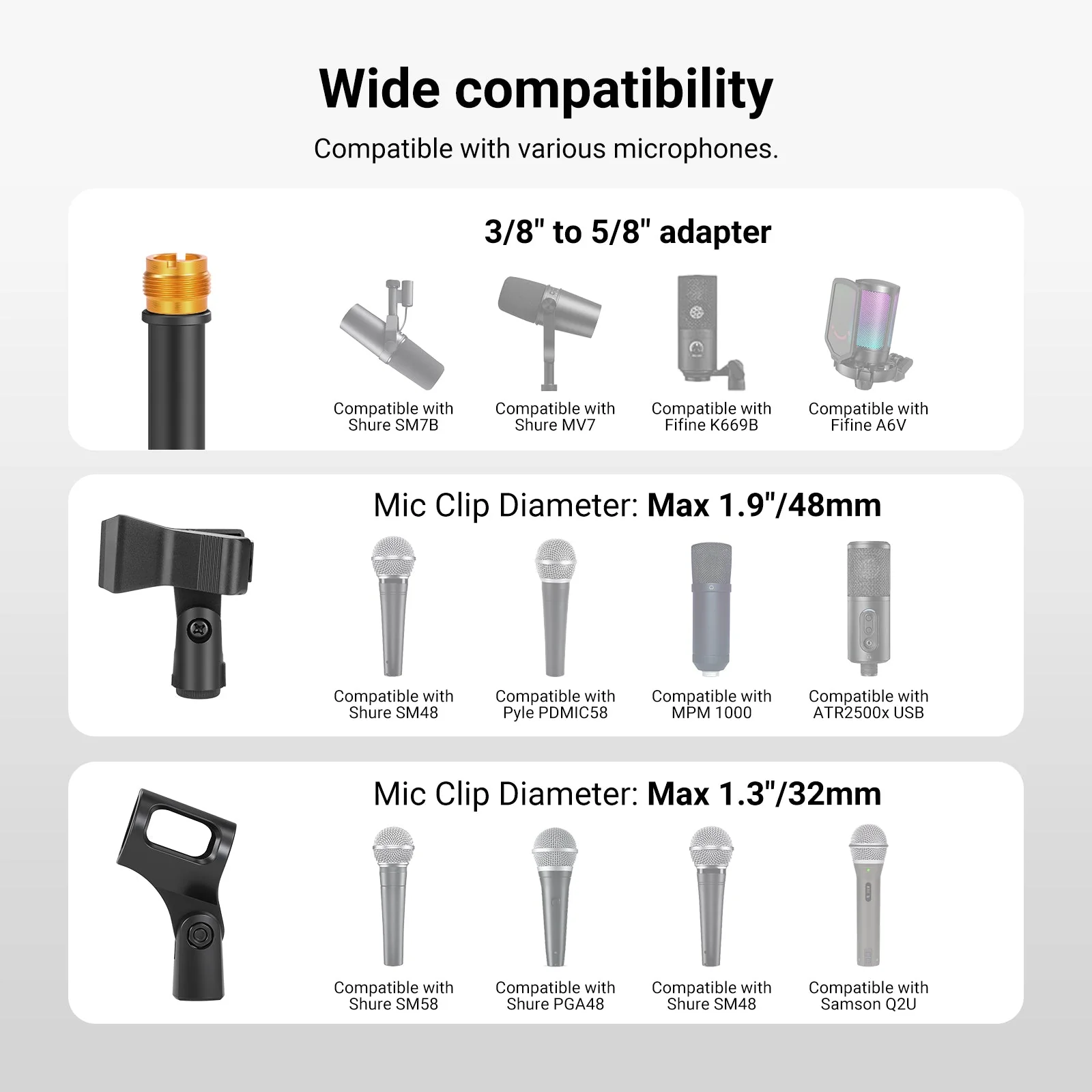 NEEWER MS046 Microphone Stand with Boom Arm - Image 2