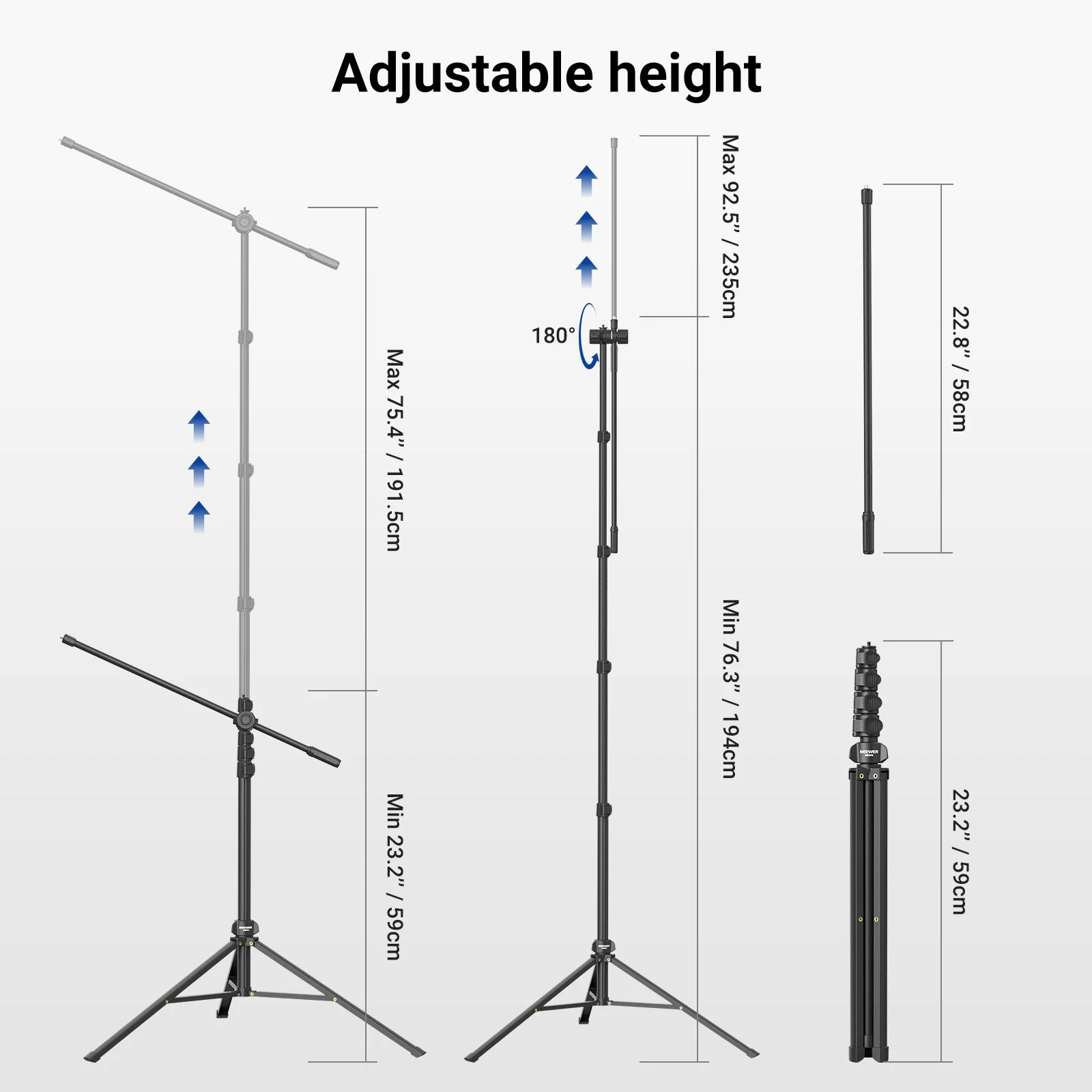 NEEWER MS046 Microphone Stand with Boom Arm - Image 4