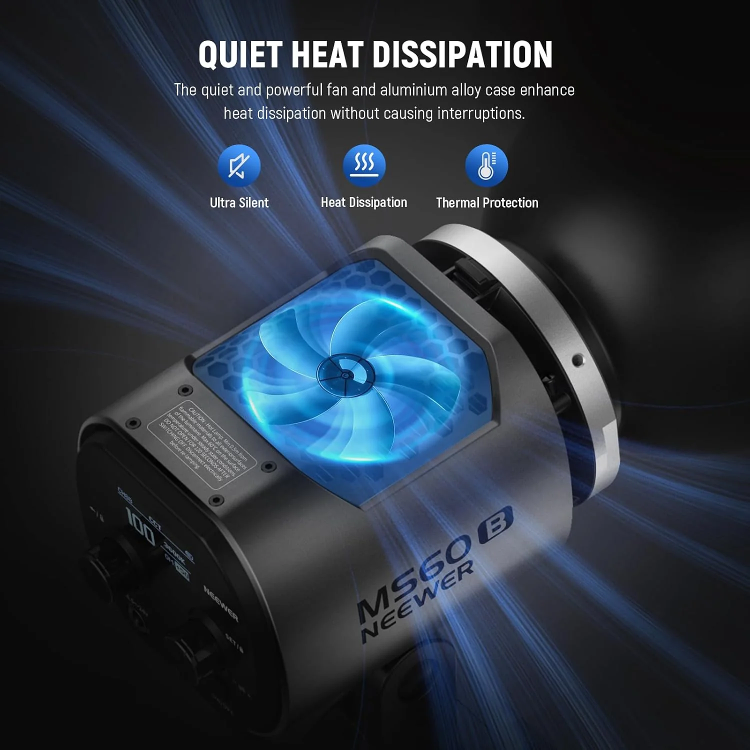 NEEWER MS60B 65W Bi-Color Portable LED Video Light Handheld Spotlight - Image 25