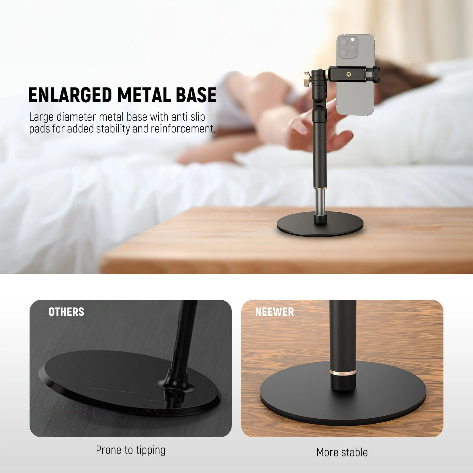 NEEWER MT010 Adjustable Desk Phone Holder Stand - Image 4