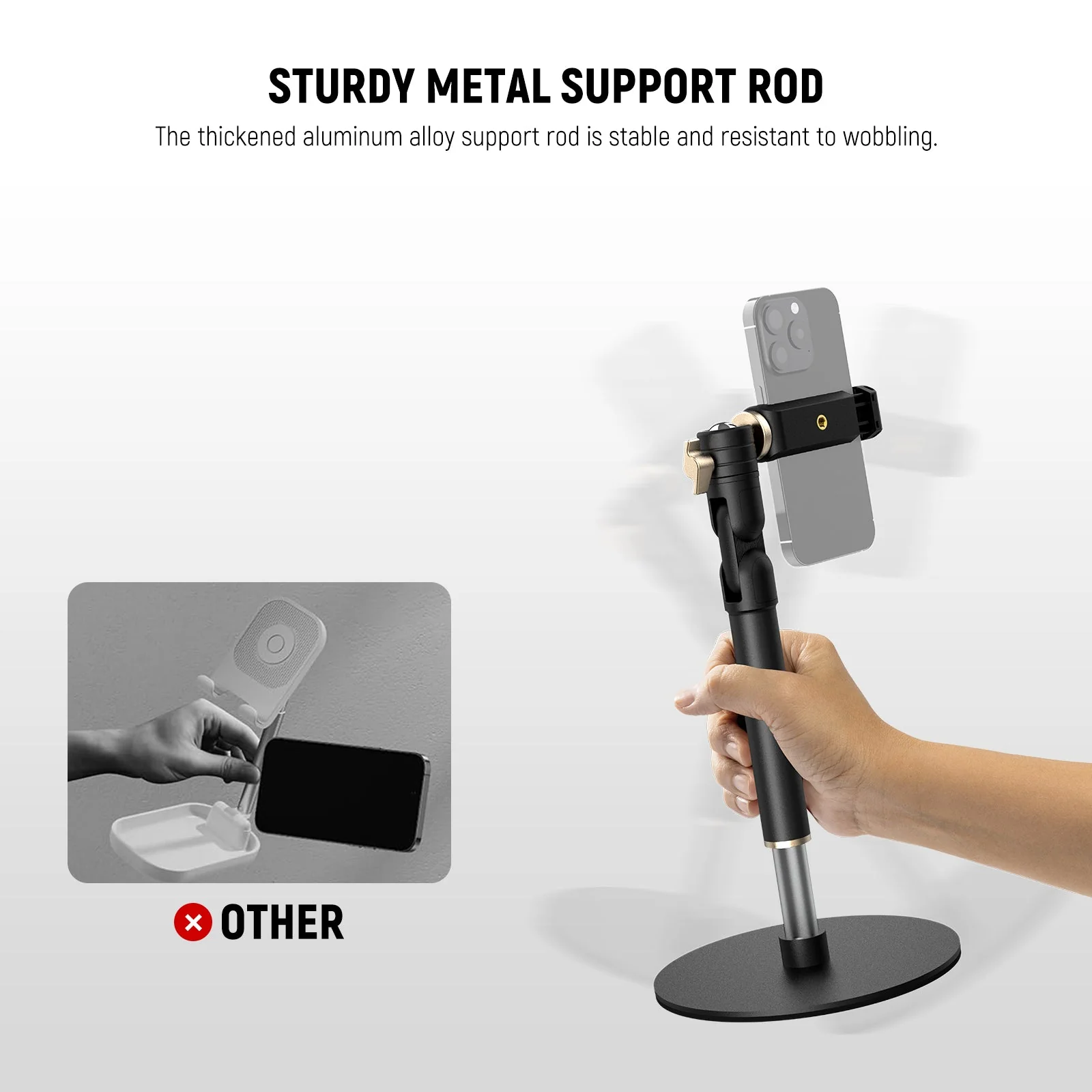 NEEWER MT010 Adjustable Desk Phone Holder Stand - Image 5