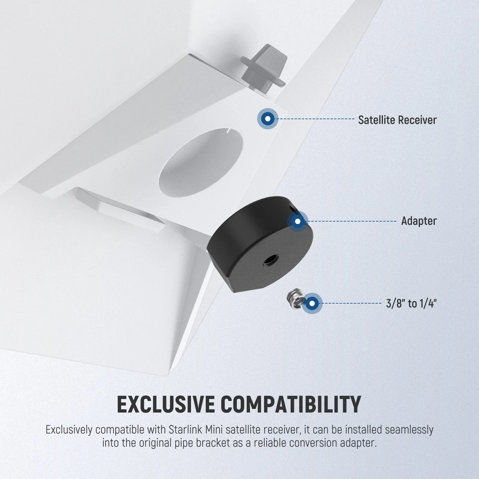 NEEWER NA02 Satellite Tripod Adapter For Starlink Mini - Image 3