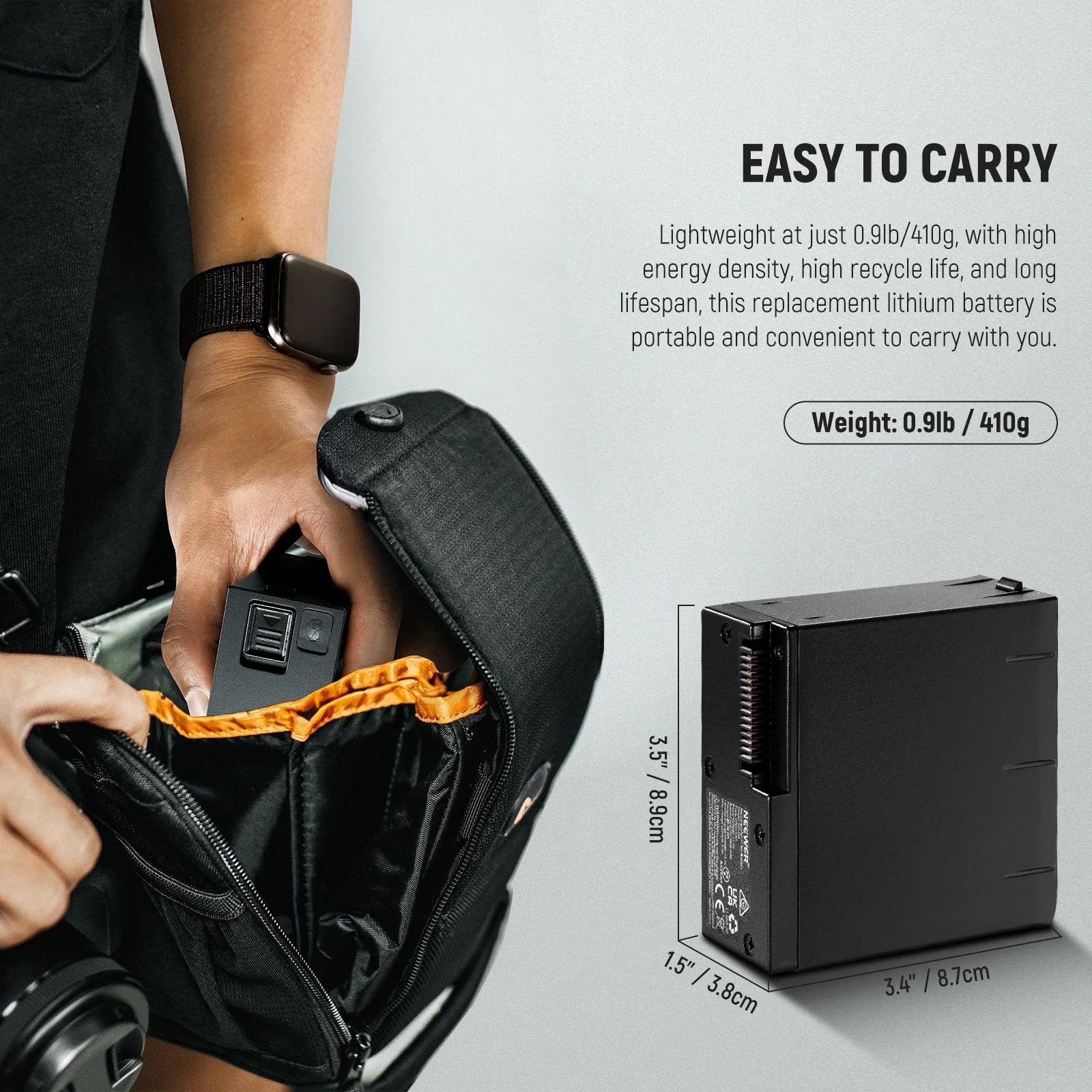 NEEWER NB-Q4 2800mAh Li ion Battery for Q4 Flash - Image 5