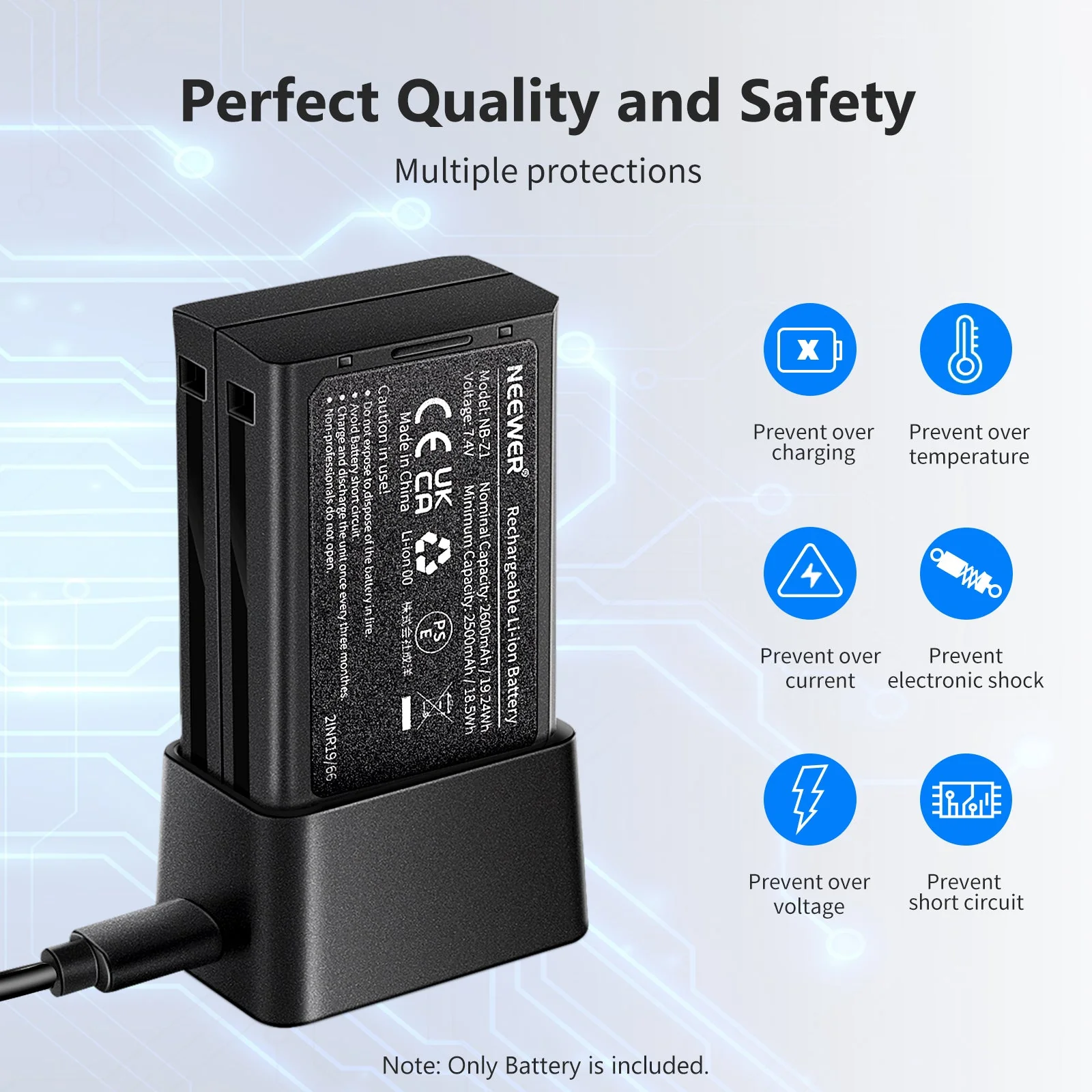 NEEWER NB-Z1 2600mAh Lithium Battery for Z1 Z2 Z760 Z880 Flash Speedlite - Image 5