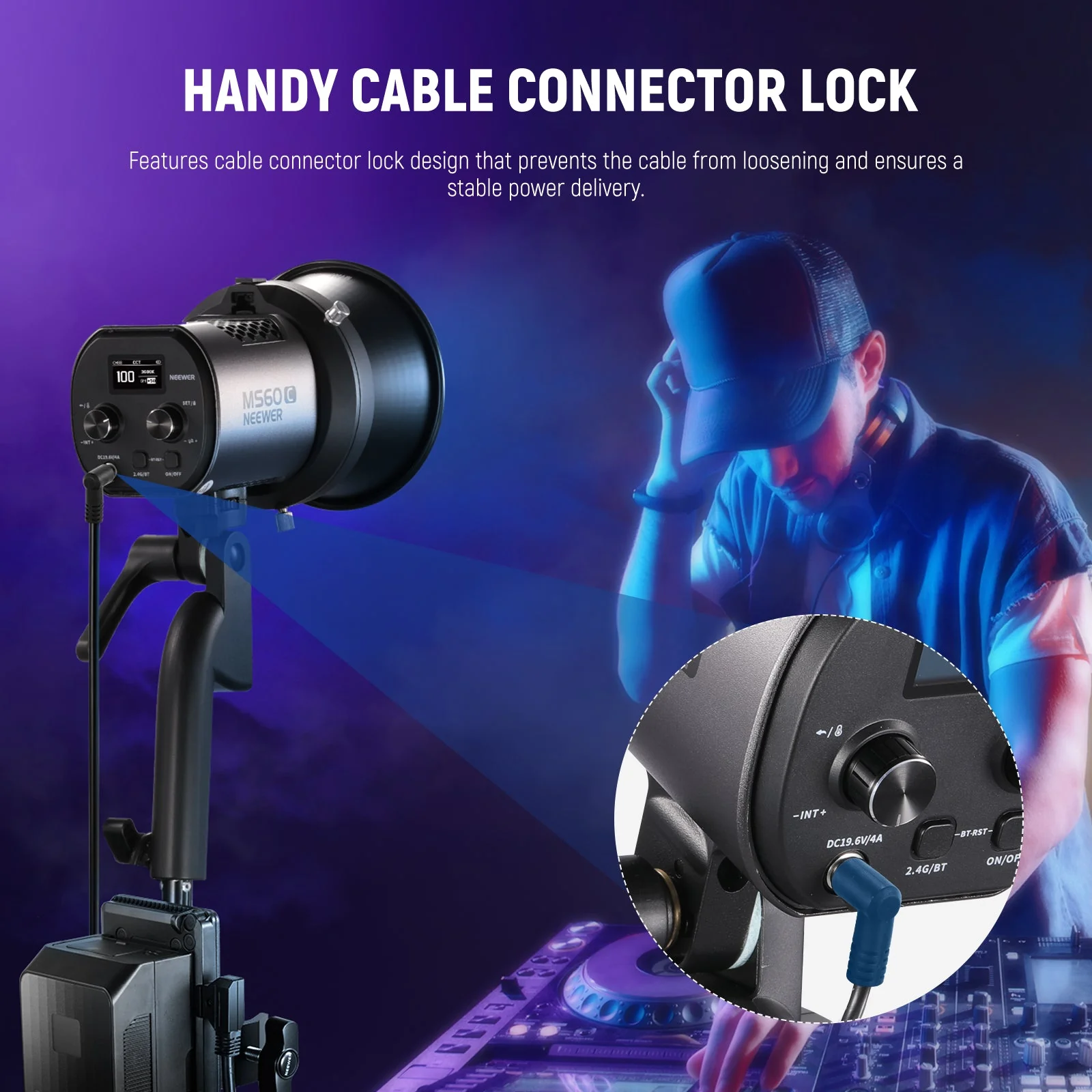 NEEWER NC010 D-Tap to DC Cable for MS60 MS60B MC60C MS150B LED Video Light - Image 4