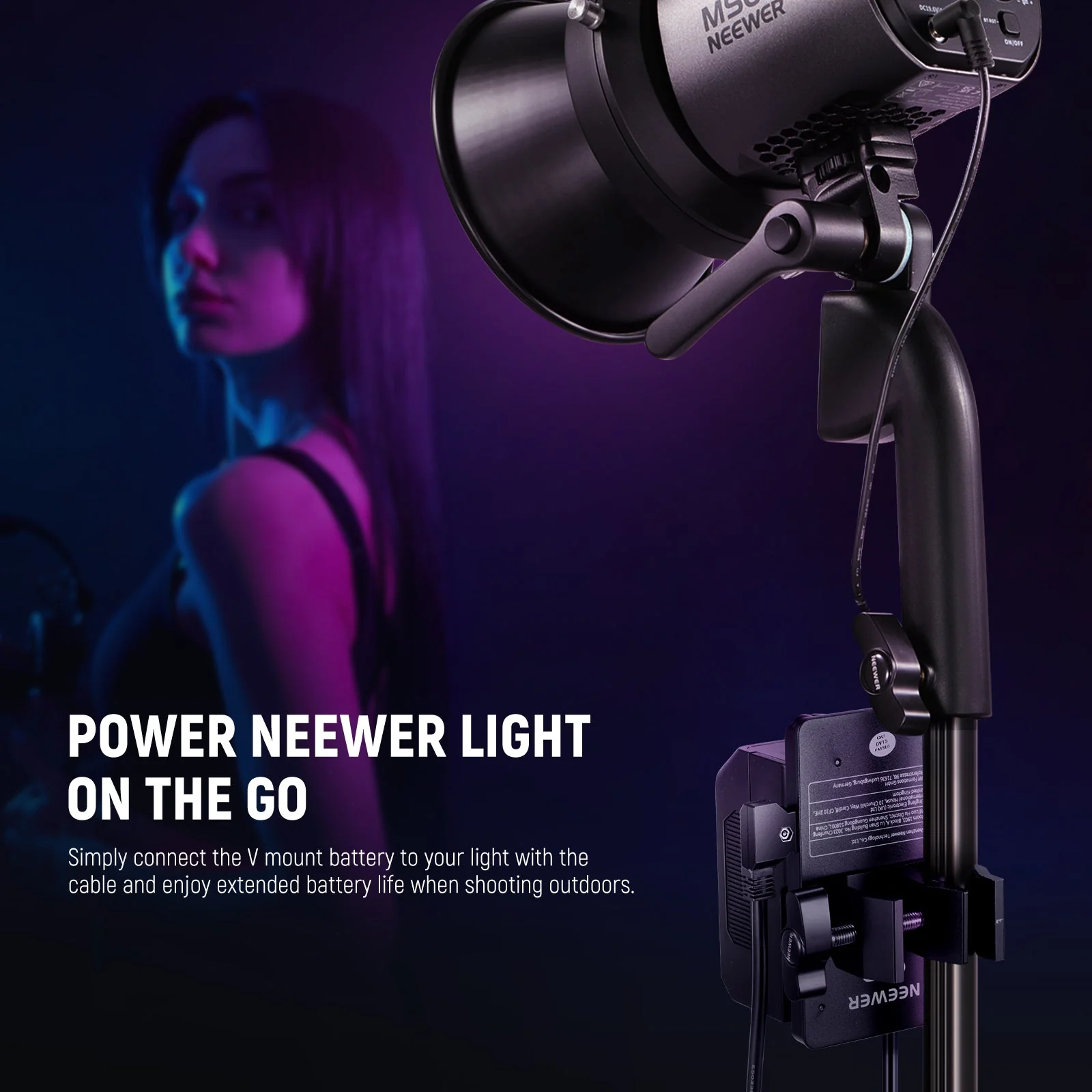 NEEWER NC010 D-Tap to DC Cable for MS60 MS60B MC60C MS150B LED Video Light - Image 6