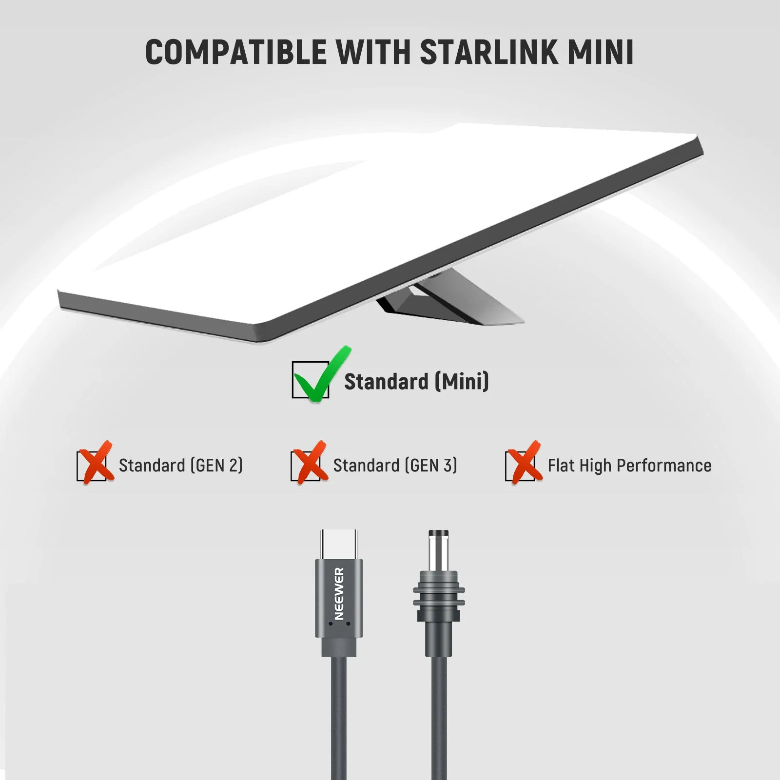 NEEWER NC013 100W PD USB C to DC Power Cable For Starlink Mini - Image 3