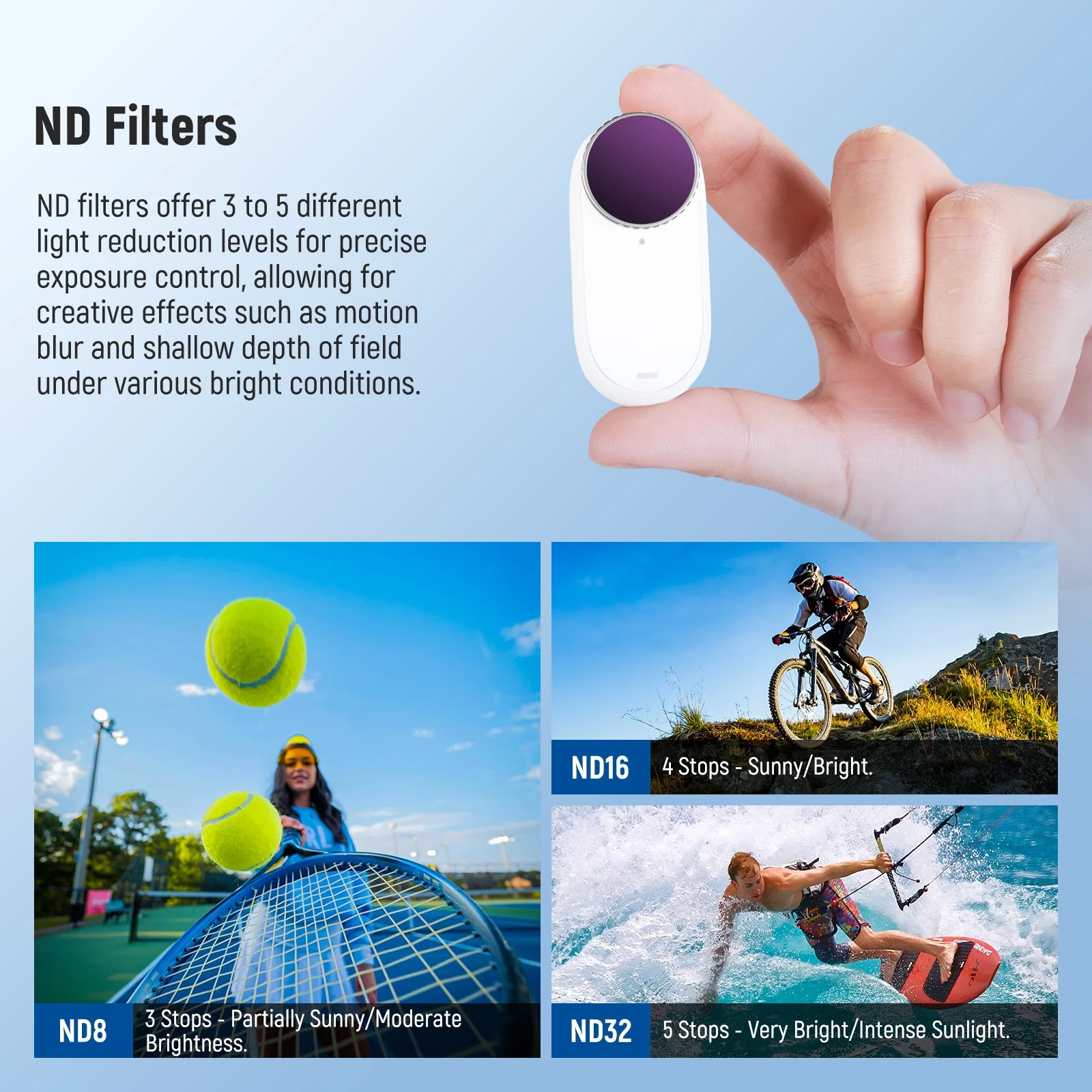 NEEWER ND & CPL Lens Filter Set Compatible with Insta360 GO 3S - Image 3