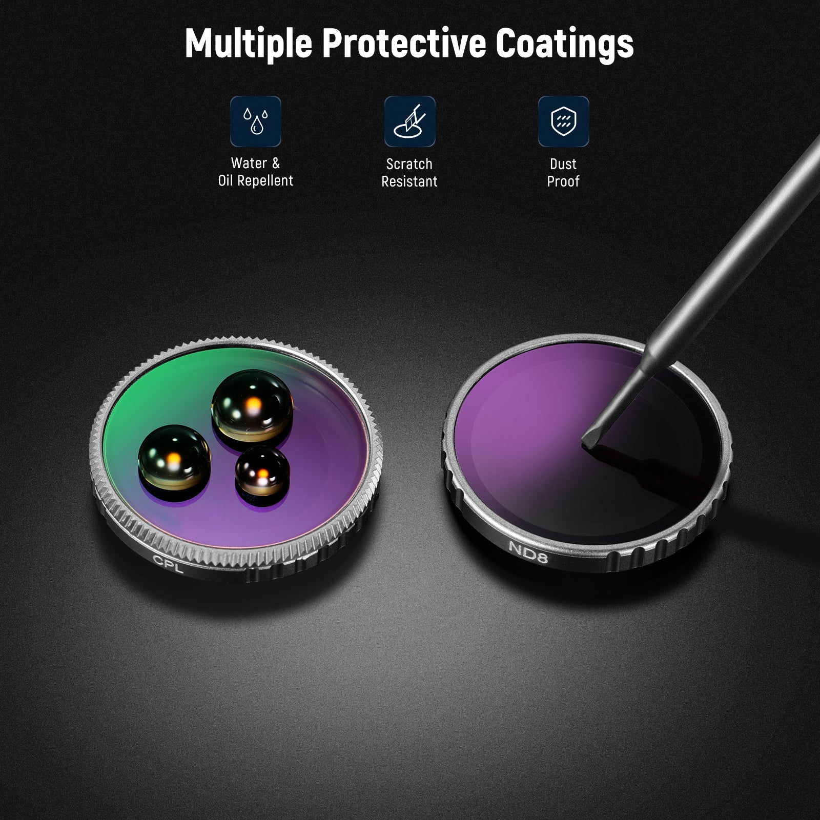 NEEWER ND & CPL Lens Filter Set Compatible with Insta360 GO 3S - Image 6