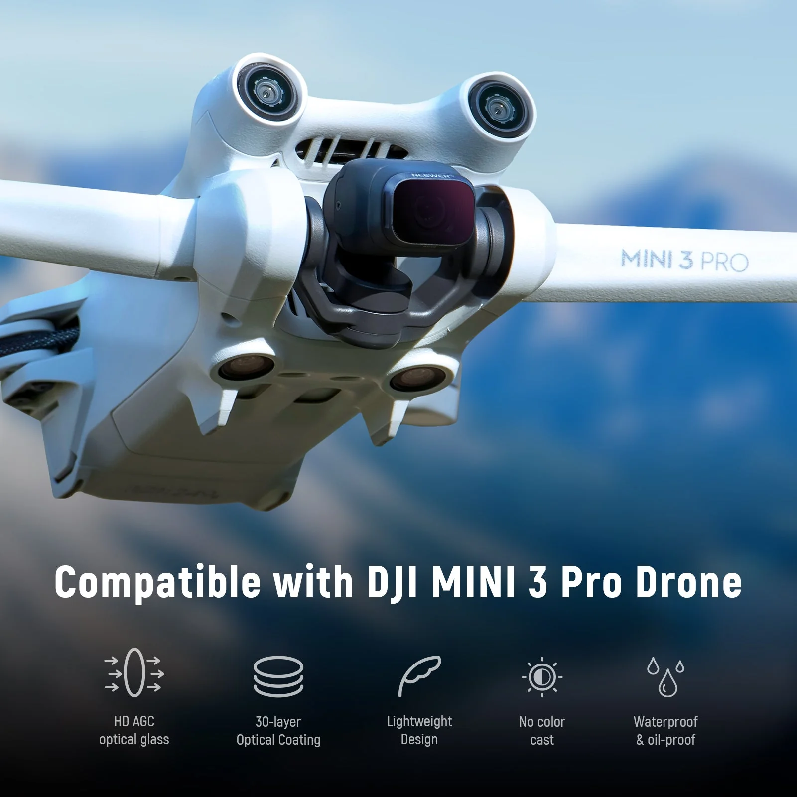 NEEWER Aluminum ND Filter Set compatible with DJI Mini 3/Mini 3 Pro - Image 3