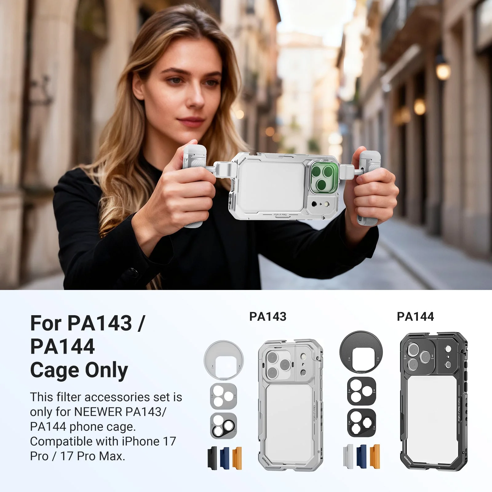 NEEWER Filter Set for iPhone 17 Pro/Pro Max Phone Cage - Image 2