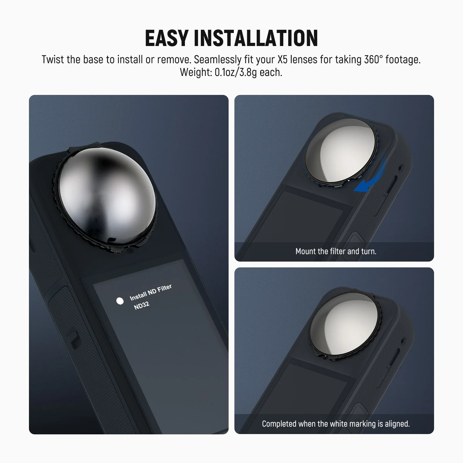 NEEWER ND Filters Compatible with Insta360 X5 - Image 15
