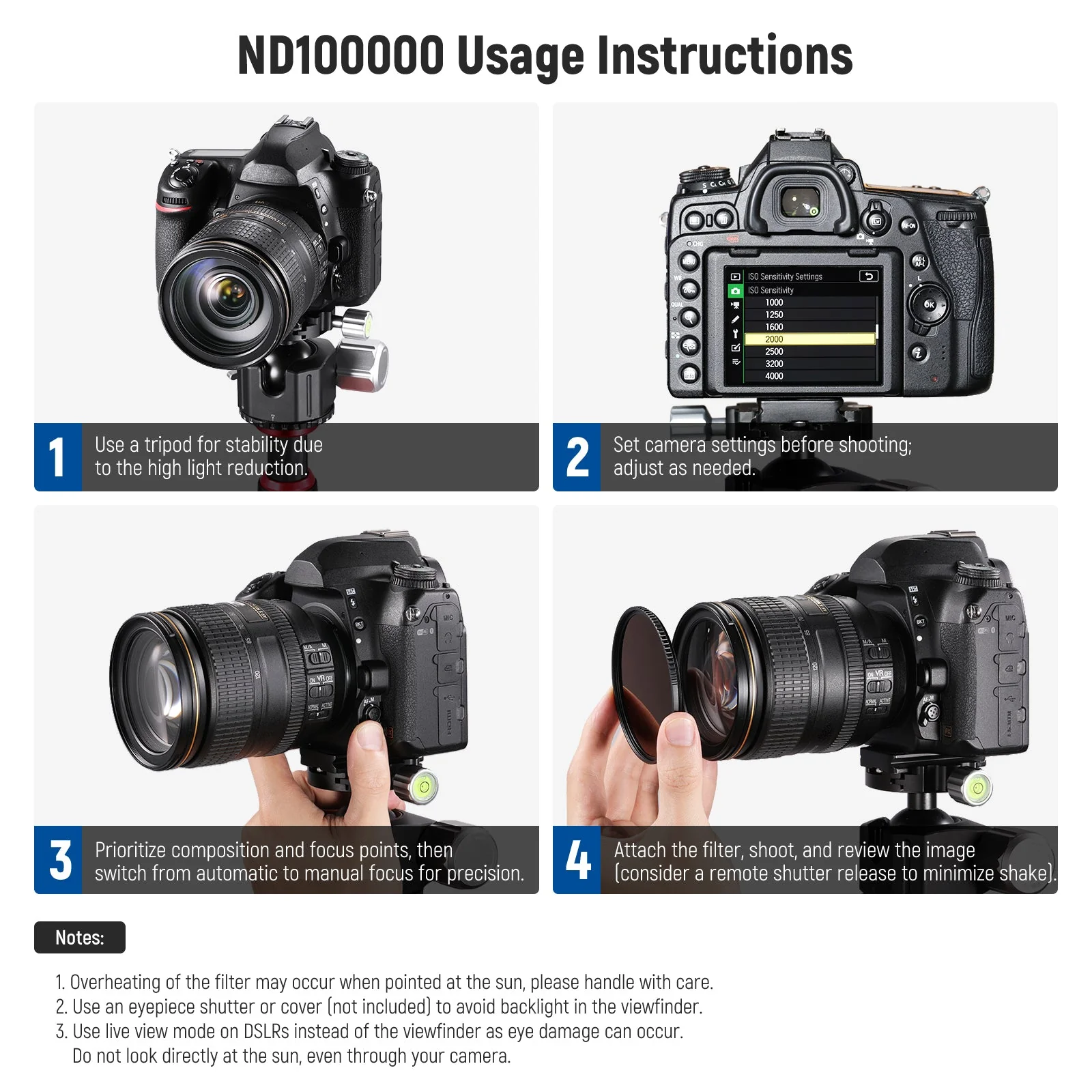 NEEWER ND100000 (16.5 Stop) Limited Neutral Density ND Filter - Image 7