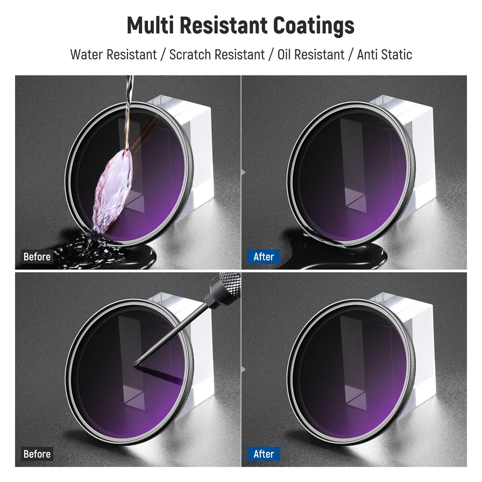 NEEWER ND2-32 (1-5 Stops) Variable ND Filter with Lens Cap - Image 6