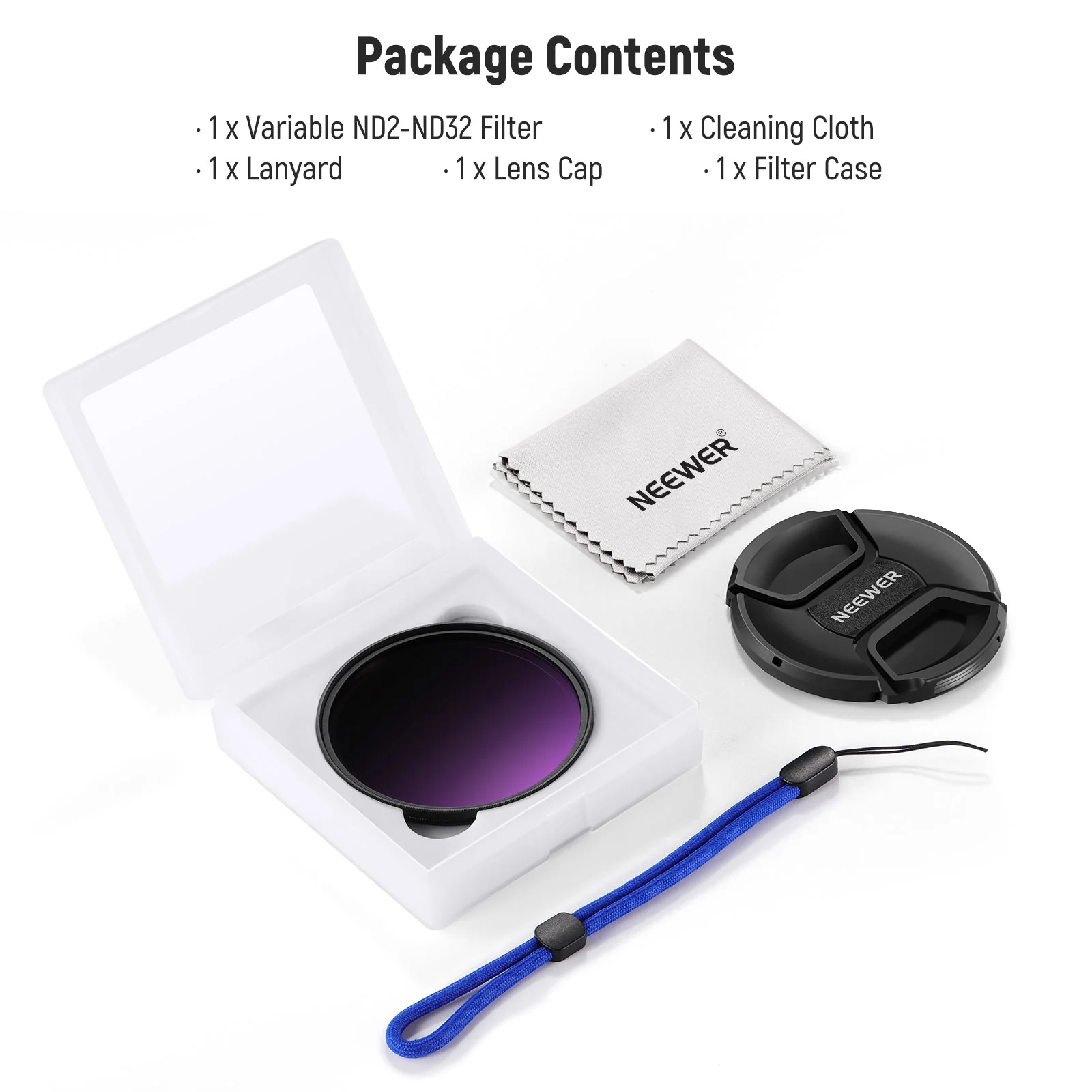 NEEWER ND2-32 (1-5 Stops) Variable ND Filter with Lens Cap - Image 9