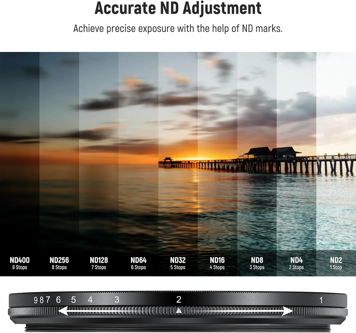 NEEWER ND2-400 (1-9 Stops) Variable ND Filter with Lens Cap - Image 3