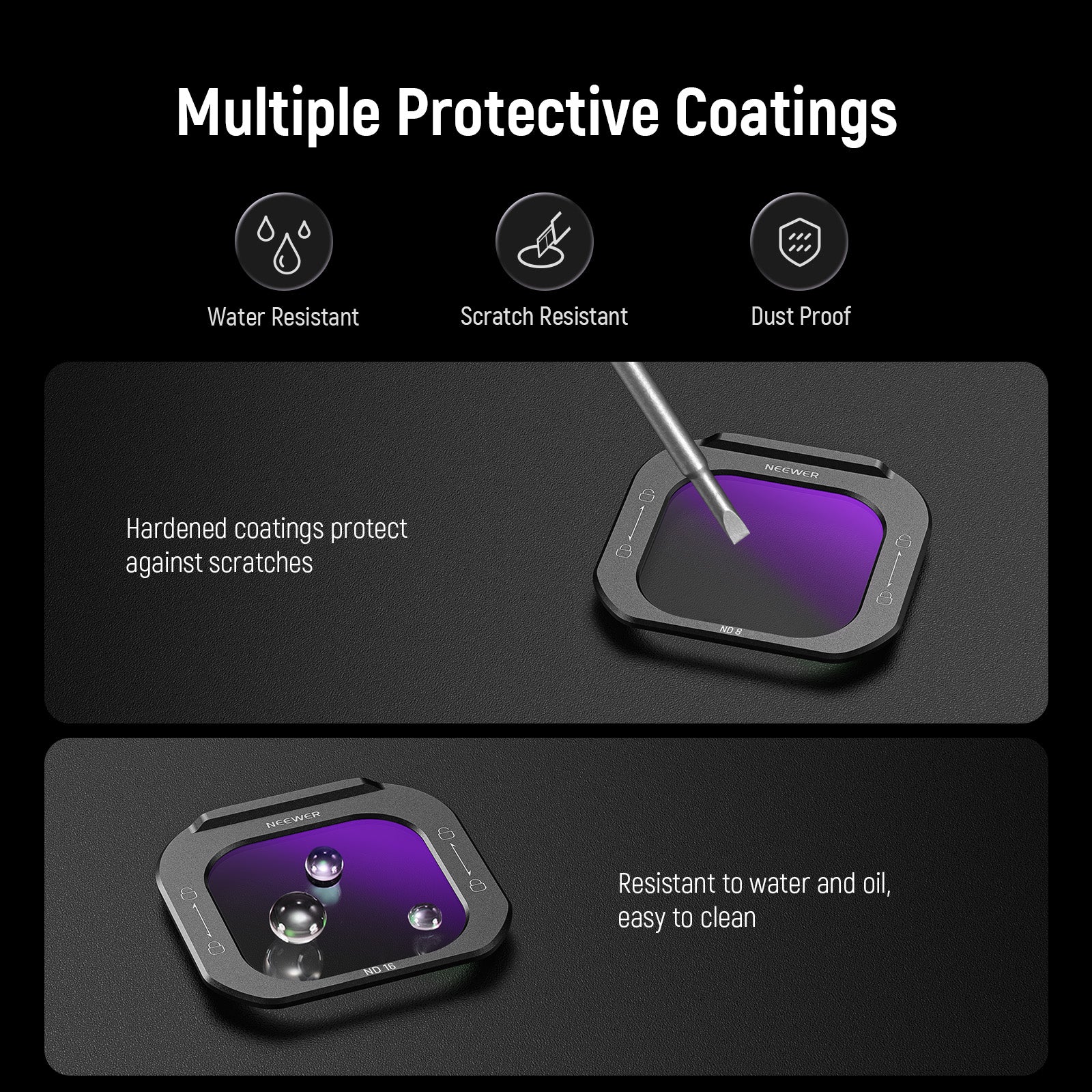 NEEWER ND8/ND16/ND32/ND64 Phone Lens Filter For iPhone PA073/PA074 Cage - Image 6